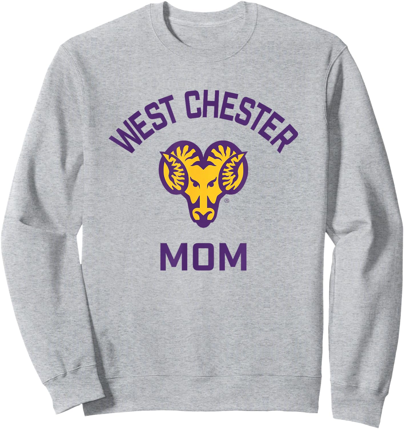 West Chester University Golden Rams Arched Mom Sweatshirt - Sweatshirt | Ash