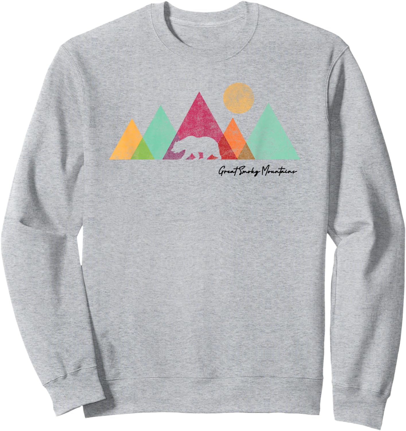 Great Smoky Mountains National Park Bear Graphic Sweatshirt - Sweatshirt | Ash
