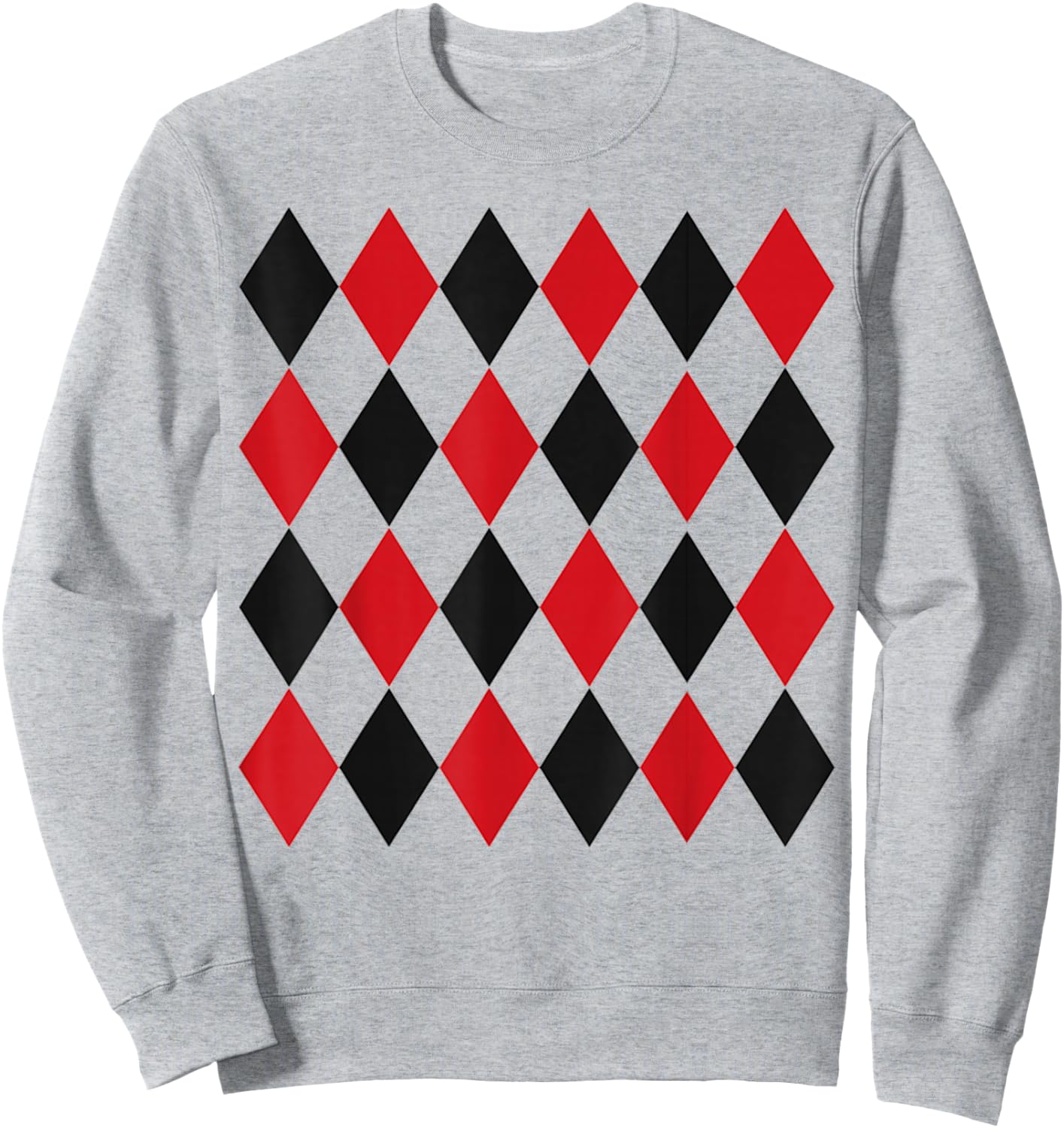 Harlequin Red Black Pattern Sweatshirt - Sweatshirt | Ash