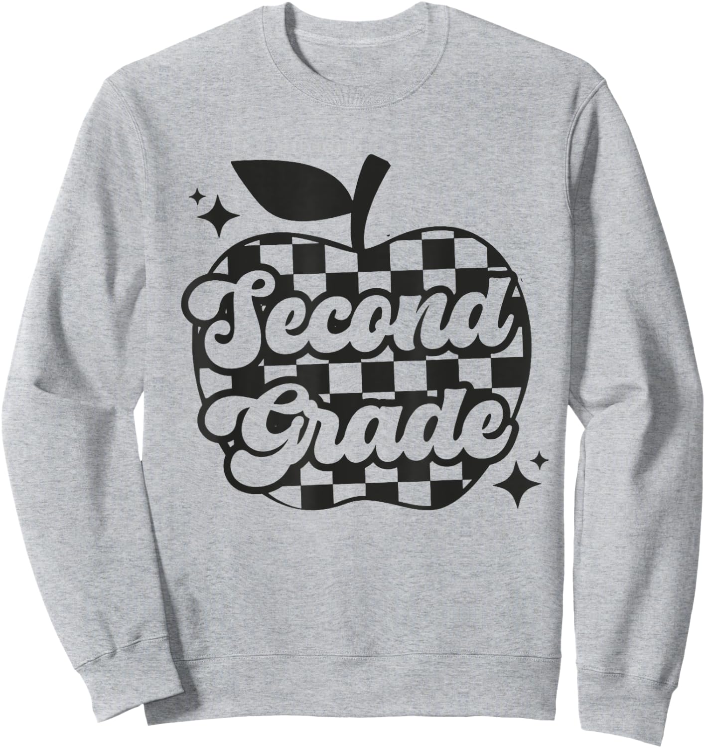 Second Grade Teacher Apple Back To School Boys Girls Kids Sweatshirt - Sweatshirt | Ash
