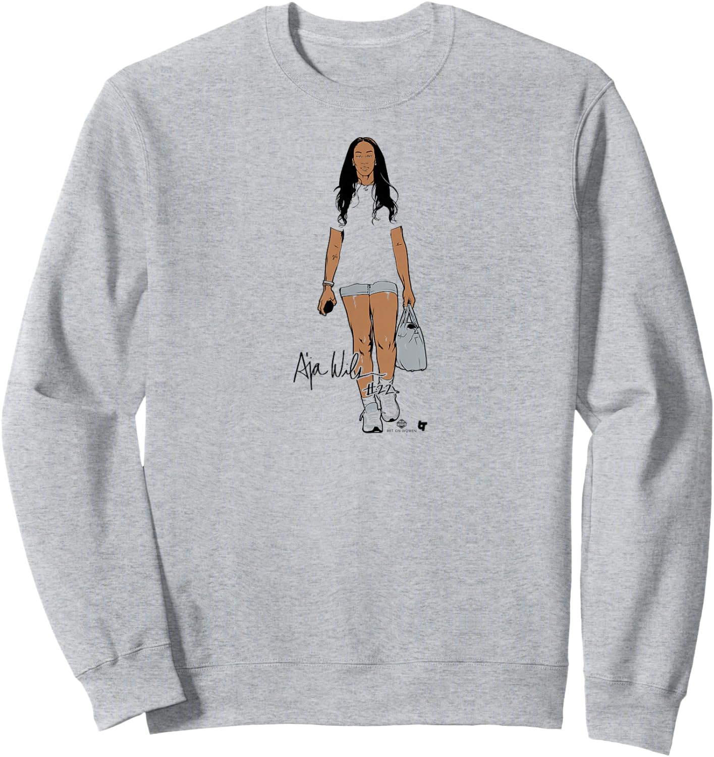 A'ja Wilson - White - Las Vegas Basketball Sweatshirt - Sweatshirt | Ash