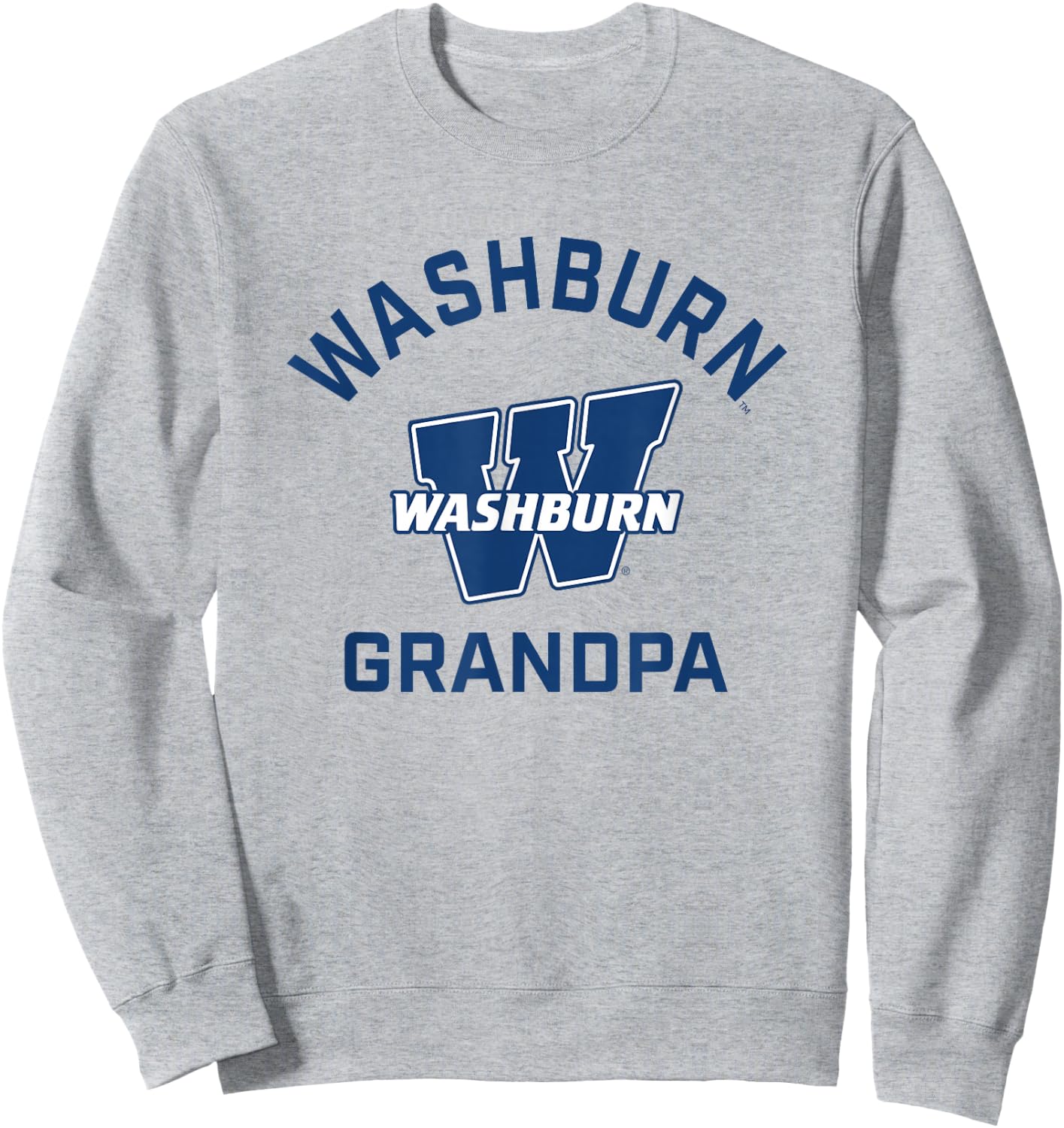 Washburn University Ichabods Arched Grandpa Sweatshirt - Sweatshirt | Ash