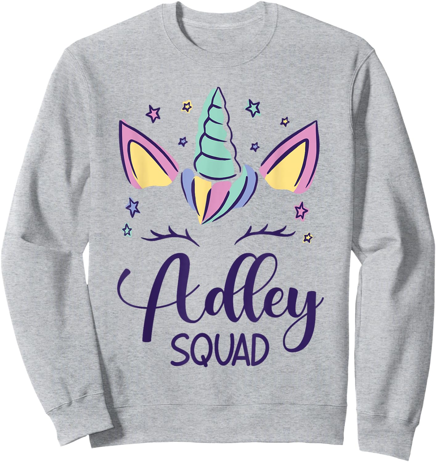 First Name Adley Personalized Adley Squad Sweatshirt - Sweatshirt | Ash