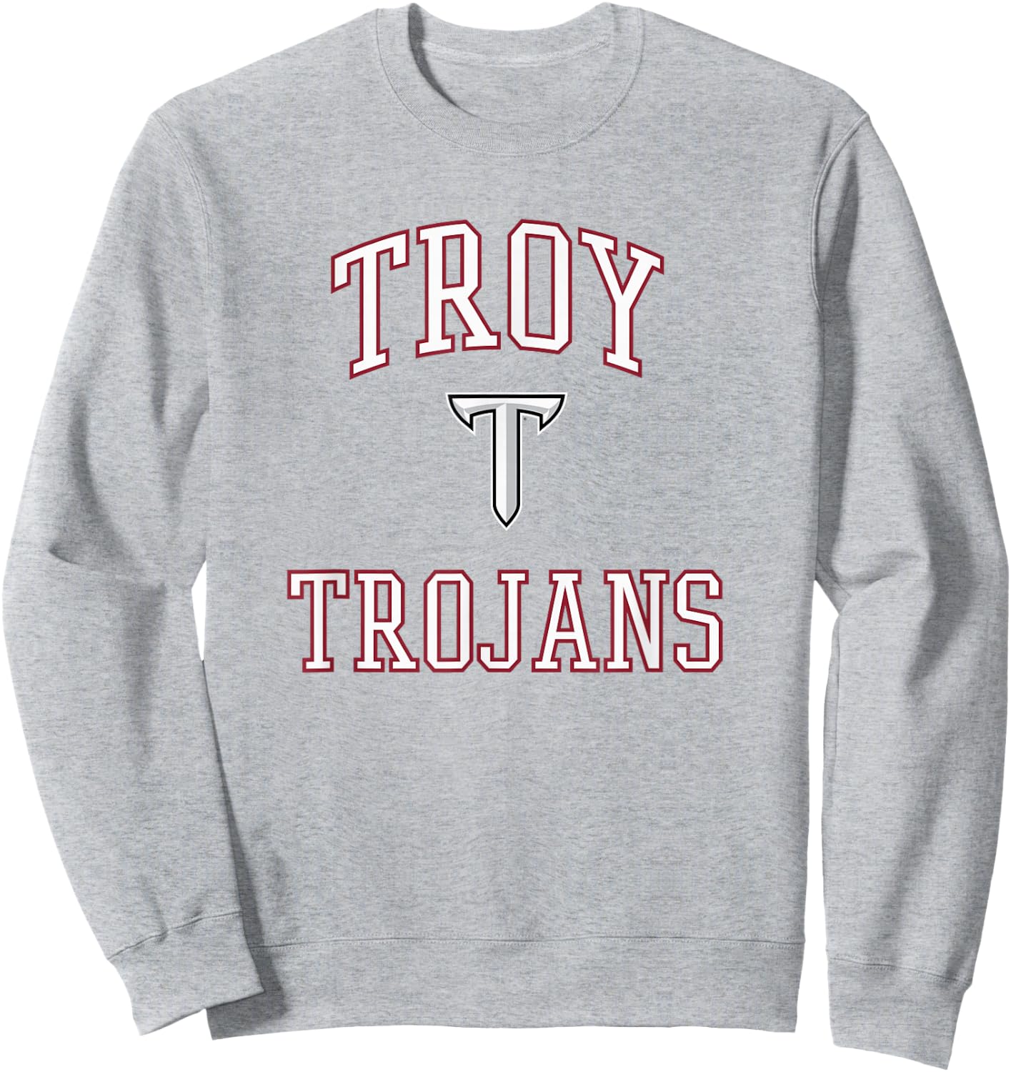 Troy Trojans Logo Gray Officially Licensed Sweatshirt - Sweatshirt | Ash