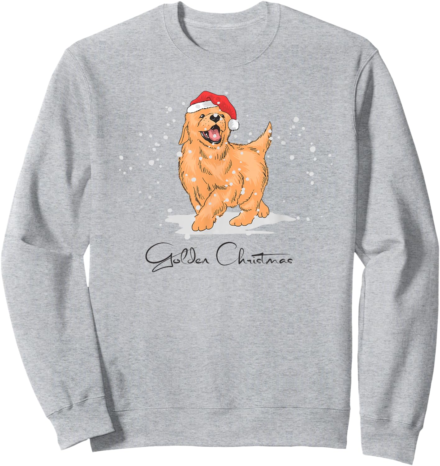 Golden Retriever Christmas Shirt - Cute Retriever Sweatshirt - Sweatshirt | Ash