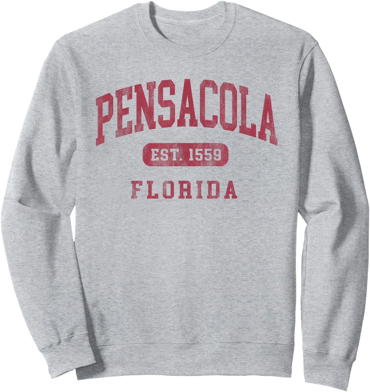 Pensacola Florida Vintage Established 1559 Beach Souvenir Sweatshirt - Sweatshirt | Ash