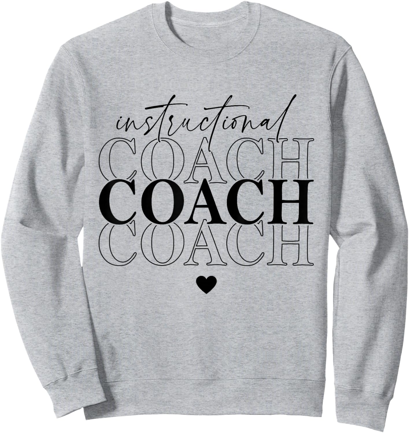 Instructional Coach Back To School Matching Group Sweatshirt - Sweatshirt | Ash
