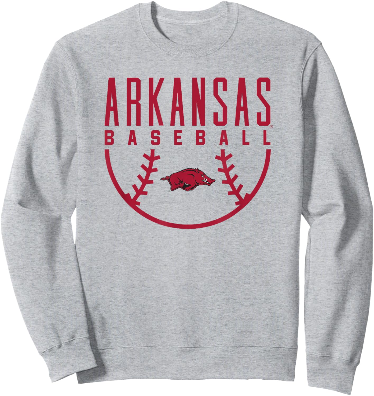 University of Arkansas Razorbacks Baseball Sweatshirt - Sweatshirt | Ash