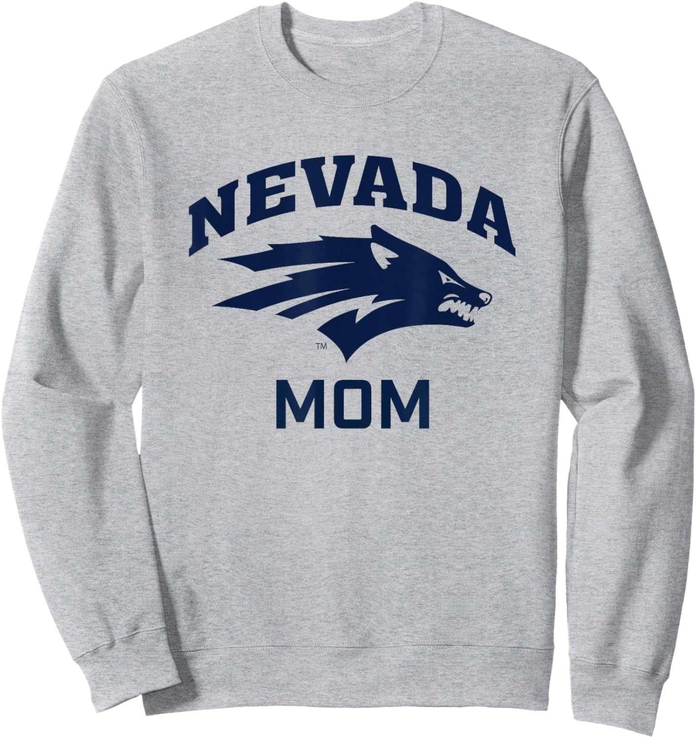 University of Nevada Reno Wolf Pack Arched Mom Sweatshirt - Sweatshirt | Ash
