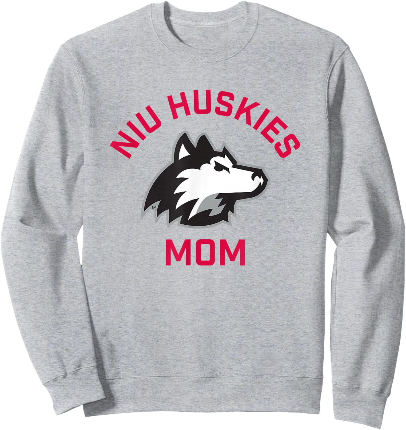 Northern Illinois University NIU Huskies Arched Mom Sweatshirt - Sweatshirt | Ash