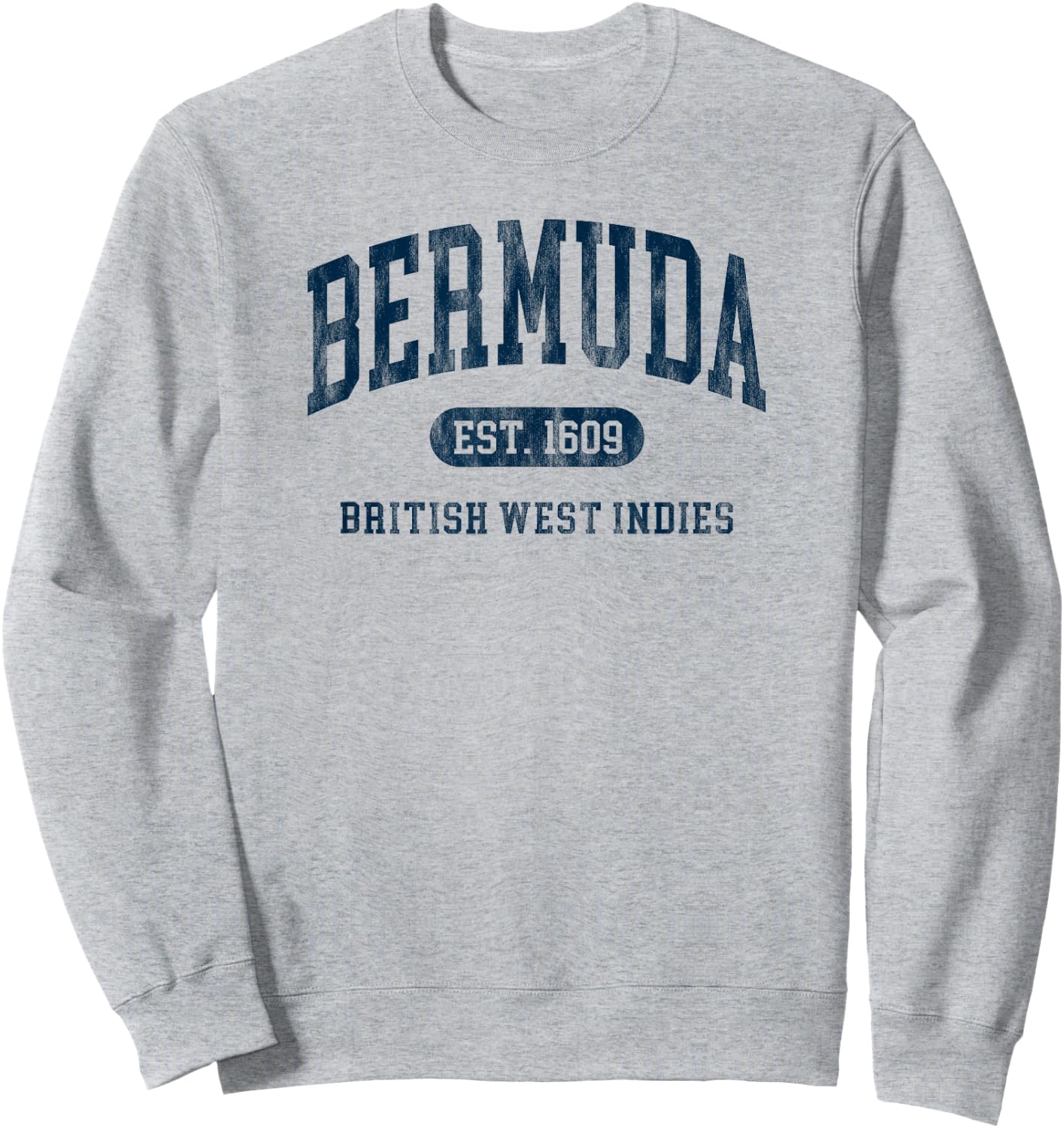 Vintage Bermuda Est 1609 Kids Retro Souvenir Sweatshirt - Sweatshirt | Ash