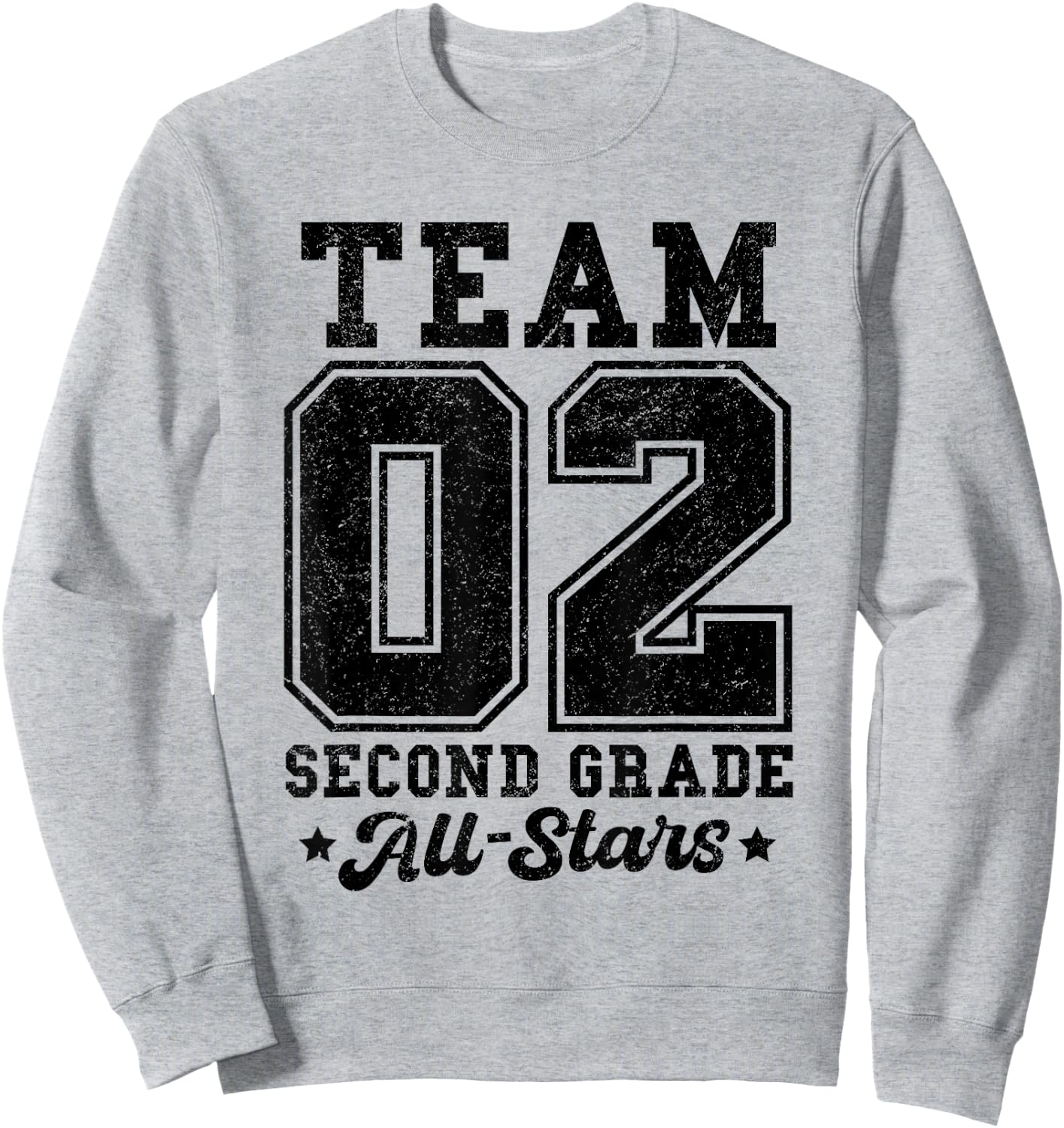 Team 2nd Grade All-Stars Back To School Sports Jersey Sweatshirt - Sweatshirt | Ash