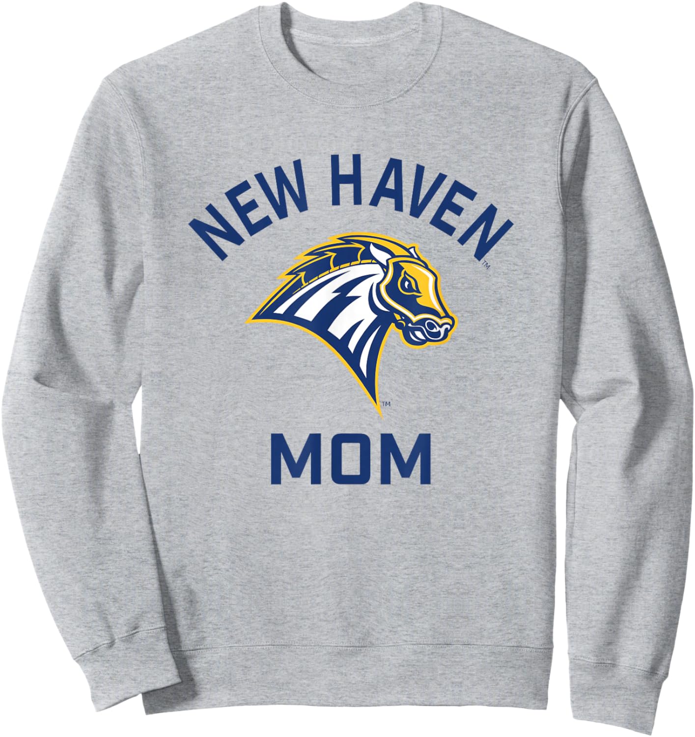 University of New Haven UNH Chargers Arched Mom Sweatshirt - Sweatshirt | Ash