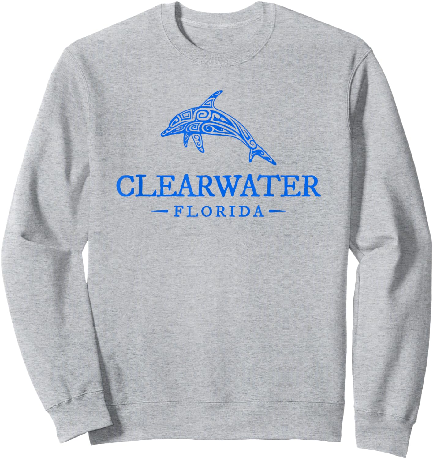 Clearwater Florida Dolphin Women Beach Souvenir Sweatshirt - Sweatshirt | Ash