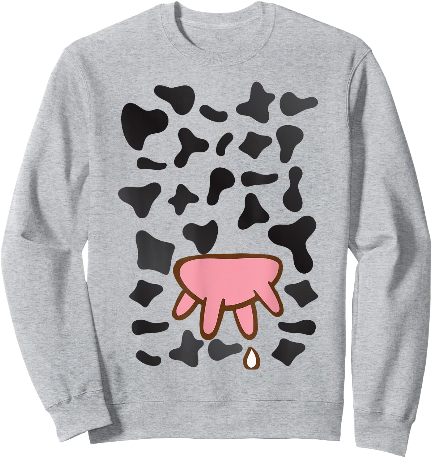 Funny Cow Utters Costume Animal Halloween Farming Sweatshirt - Sweatshirt | Ash