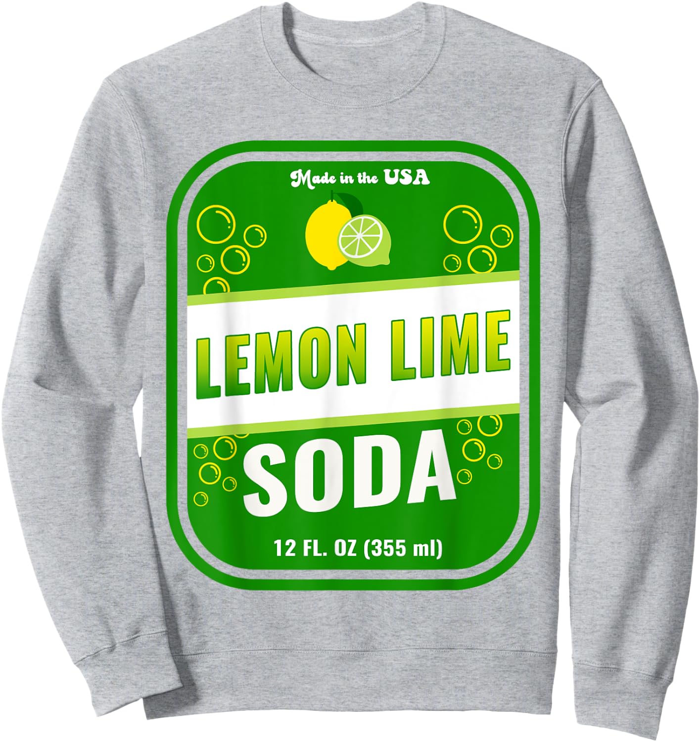 Halloween Costume Lemon Lime Soda Unique Costume Idea Sweatshirt - Sweatshirt | Ash