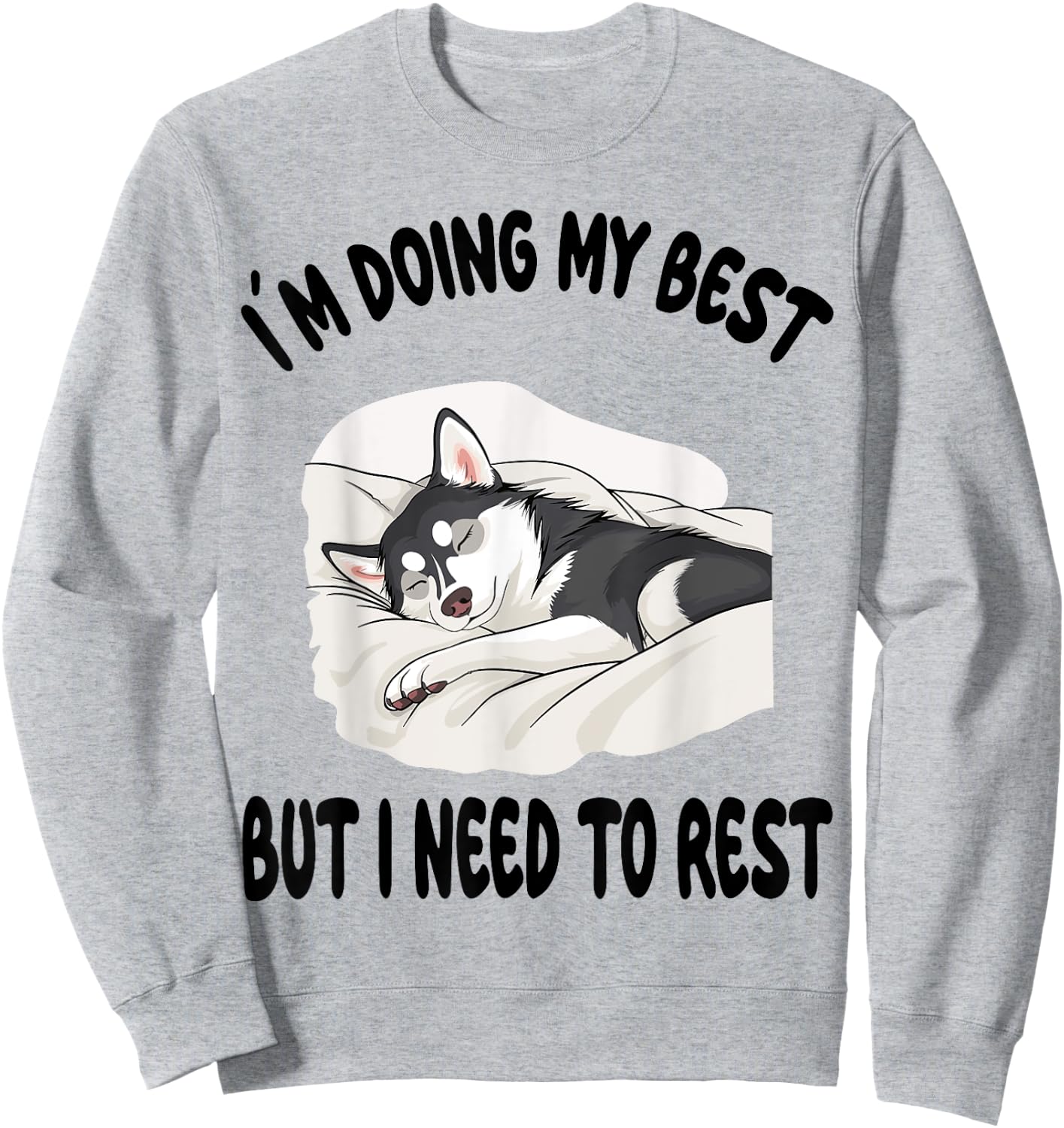 Husky Official Sleepshirt Pajamas Nightgown Sweatshirt - Sweatshirt | Ash