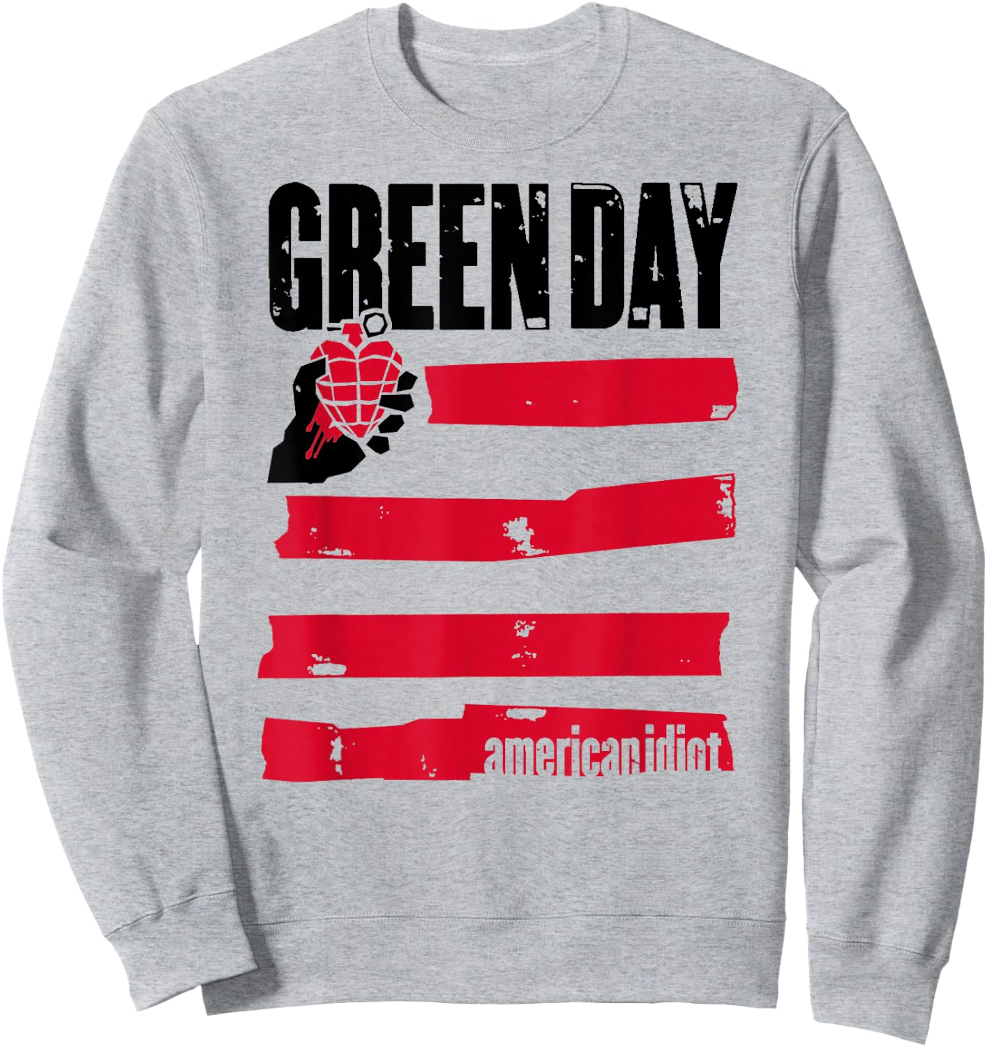 Green Day Idiot Flag Sweatshirt - Sweatshirt | Ash