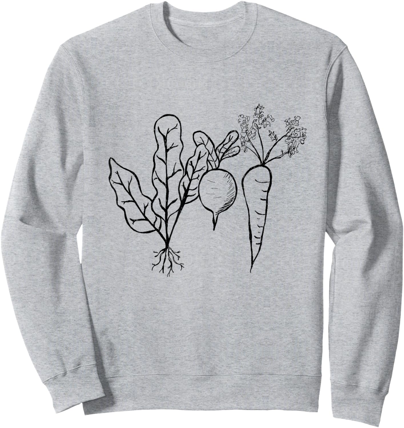 Kale, Beet and Carrot Vegetable Gardening Shirt Sweatshirt - Sweatshirt | Ash