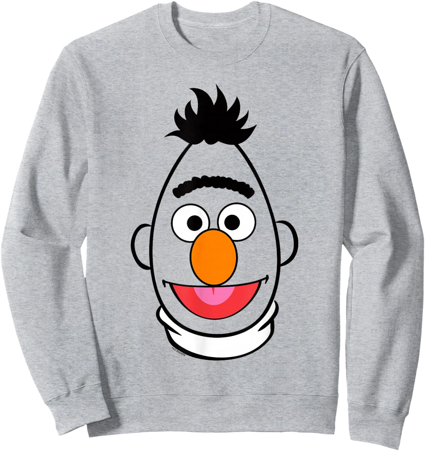 Sesame Street Bert Full Face Halloween Costume Sweatshirt - Sweatshirt | Ash