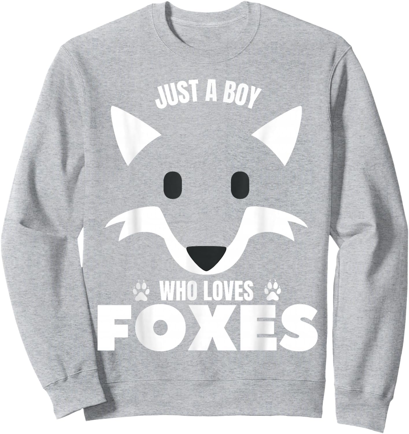 Just A Boy Who Loves Foxes Birthday BDay Boy Gifts Fox Lover Sweatshirt - Sweatshirt | Ash