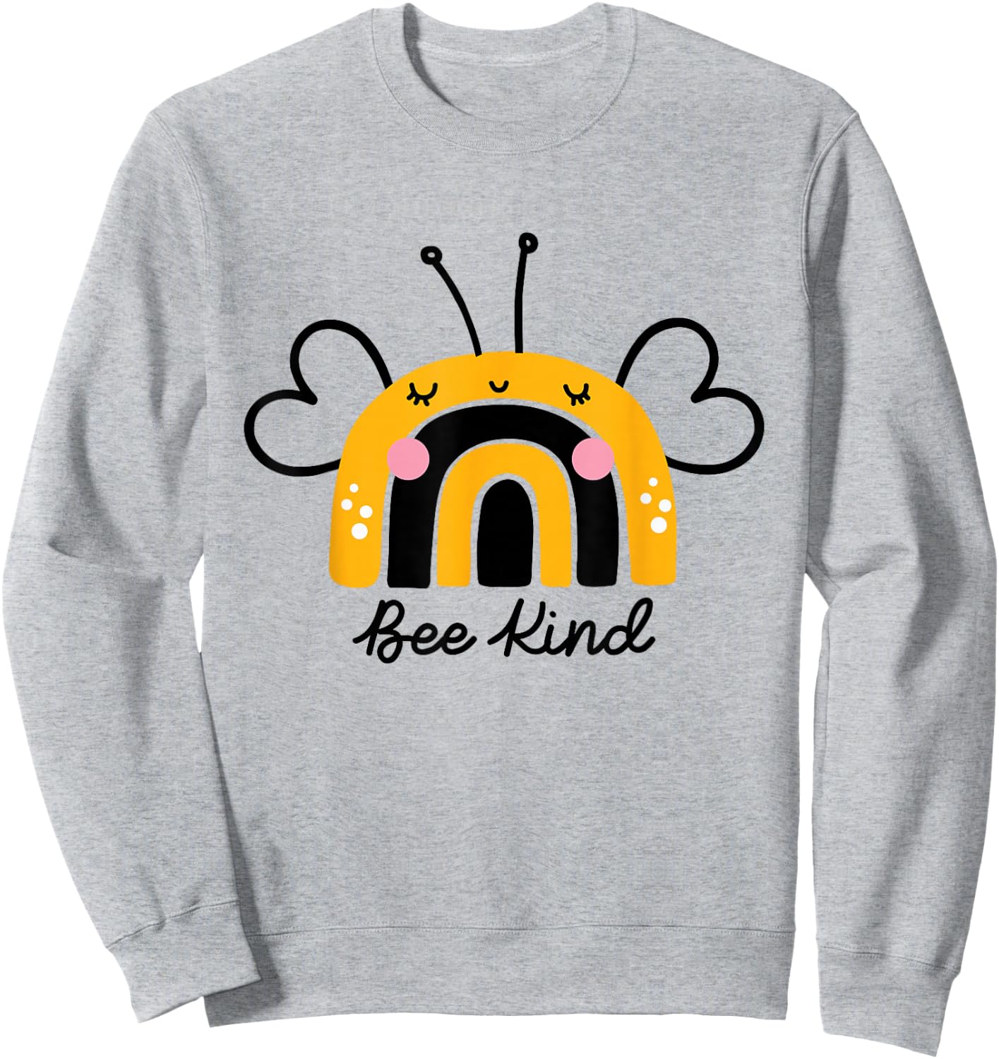 Bee Kind Rainbow Honey Bumble Bee Kindness Small Sweatshirt - Sweatshirt | Ash