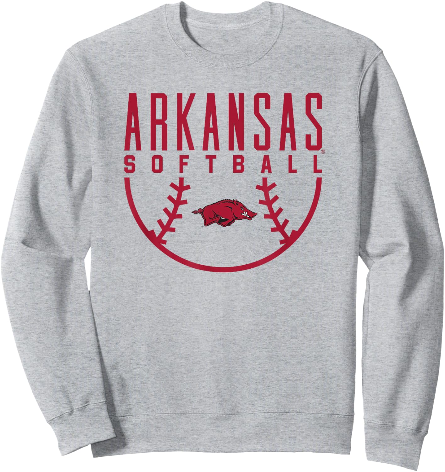 University of Arkansas Razorbacks Softball Sweatshirt - Sweatshirt | Ash