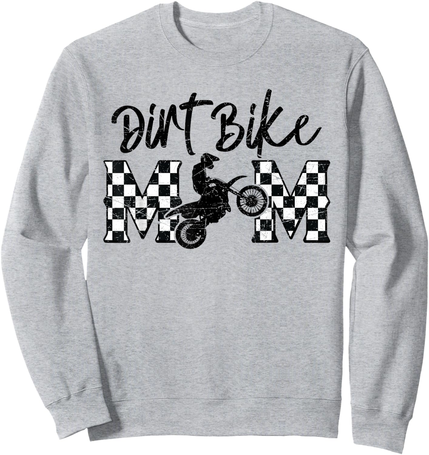Dirt Bike Mom Motocross Proud Moto Dirt Bike Mama Rider Sweatshirt - Sweatshirt | Ash