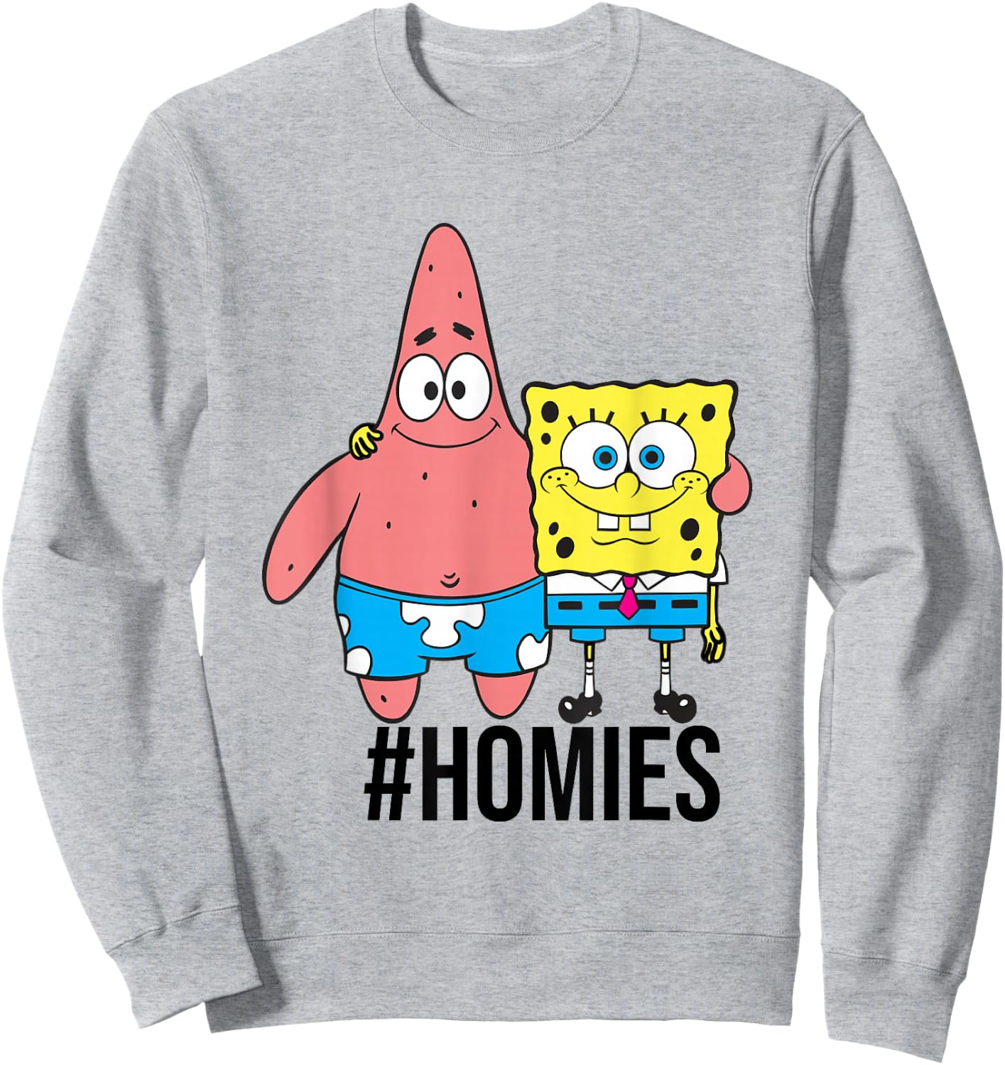 Spongebob Squarepants #Homies Patrick & Spongebob Shot Sweatshirt - Sweatshirt | Ash