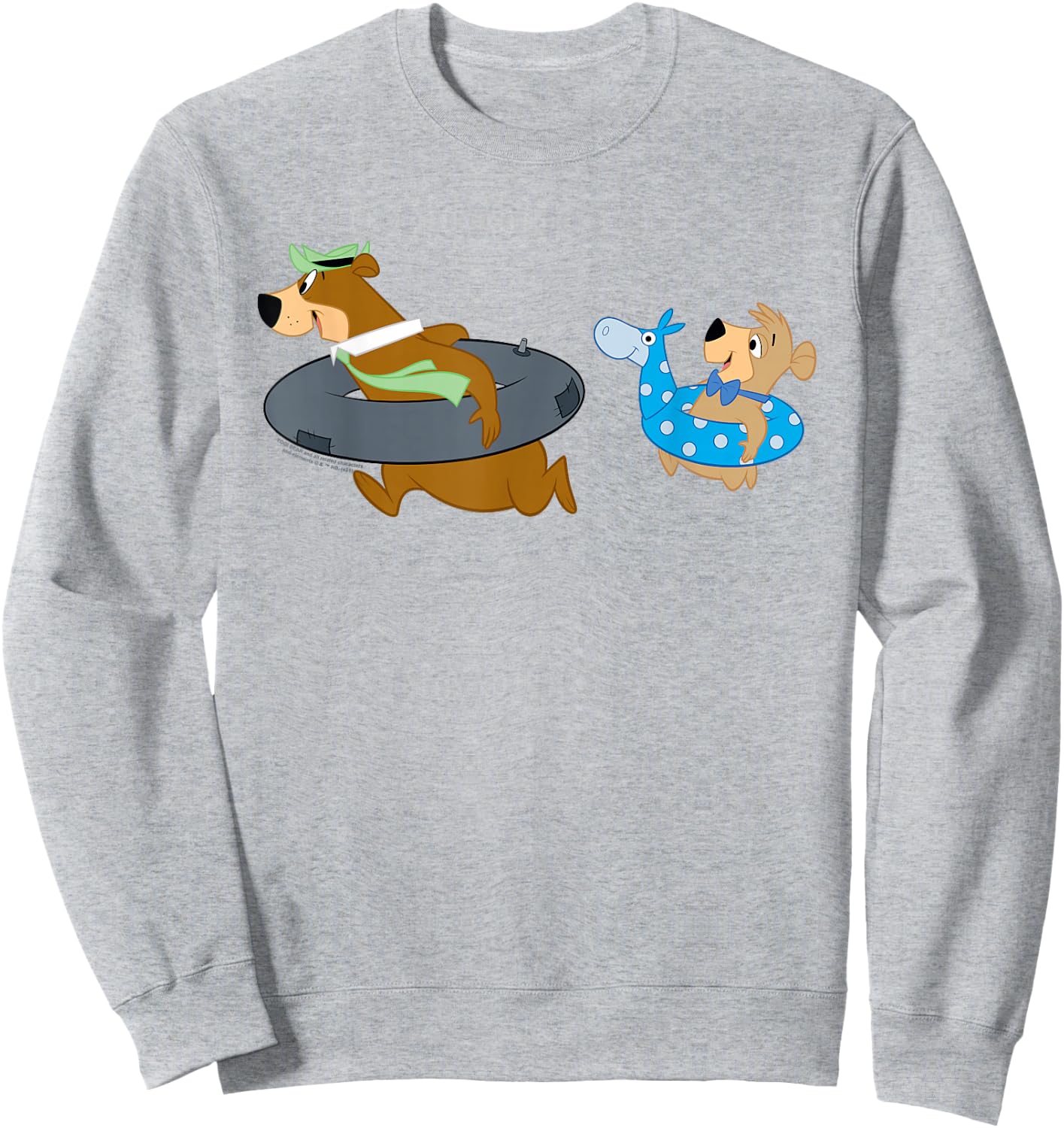 Yogi Bear and Boo Boo Going Swimming Sweatshirt - Sweatshirt | Ash