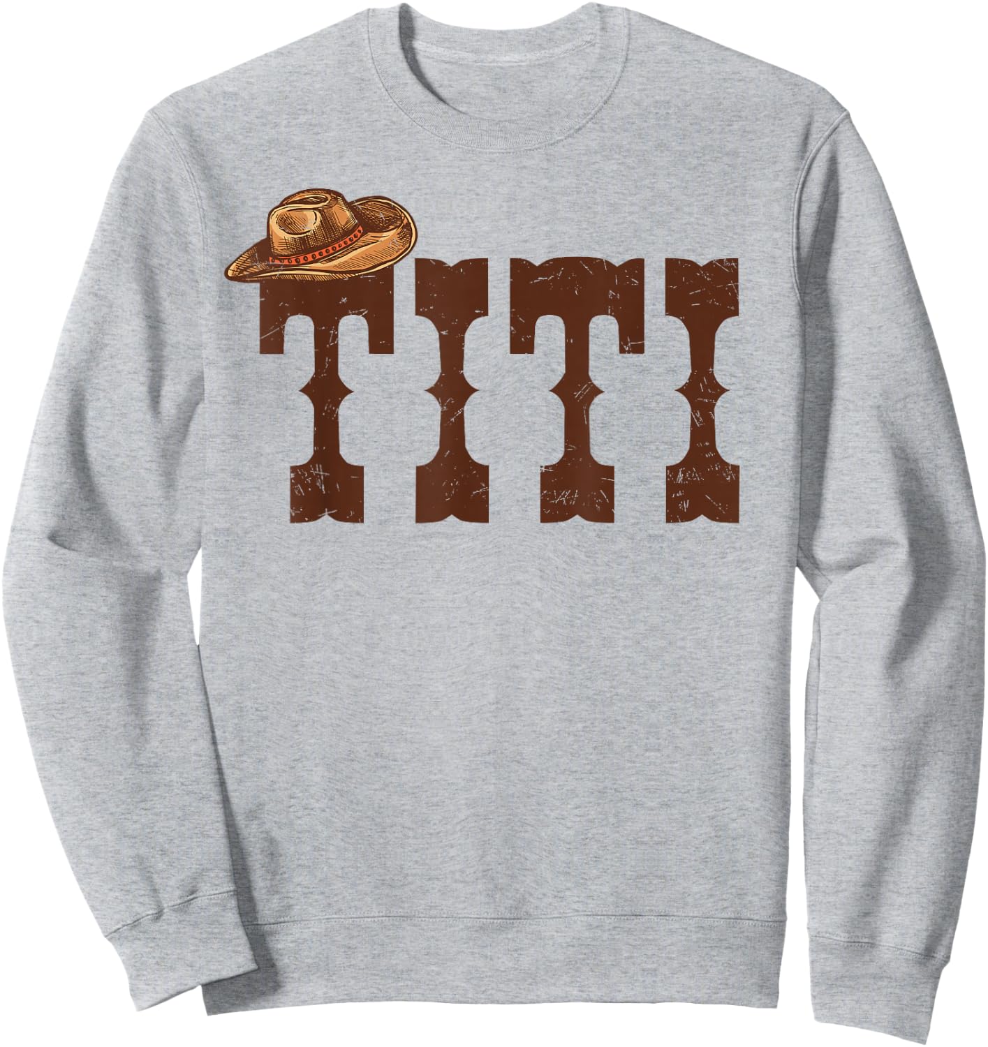 Titi Aunt Western Family Matching Birthday Cowboy Cowgirl Sweatshirt - Sweatshirt | Ash