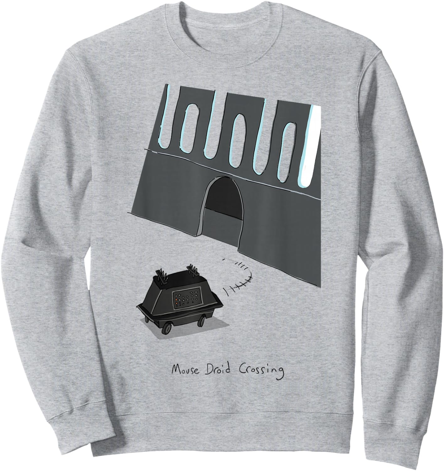 Star Wars Mouse Droid Crossing Sweatshirt - Sweatshirt | Ash