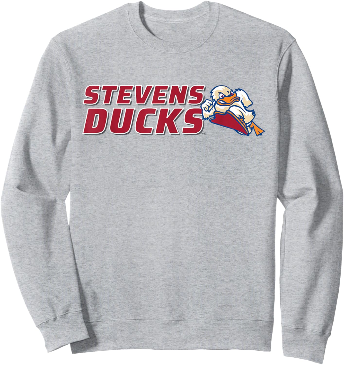 Stevens Institute of Technology Stevens Ducks Logo Sweatshirt - Sweatshirt | Ash