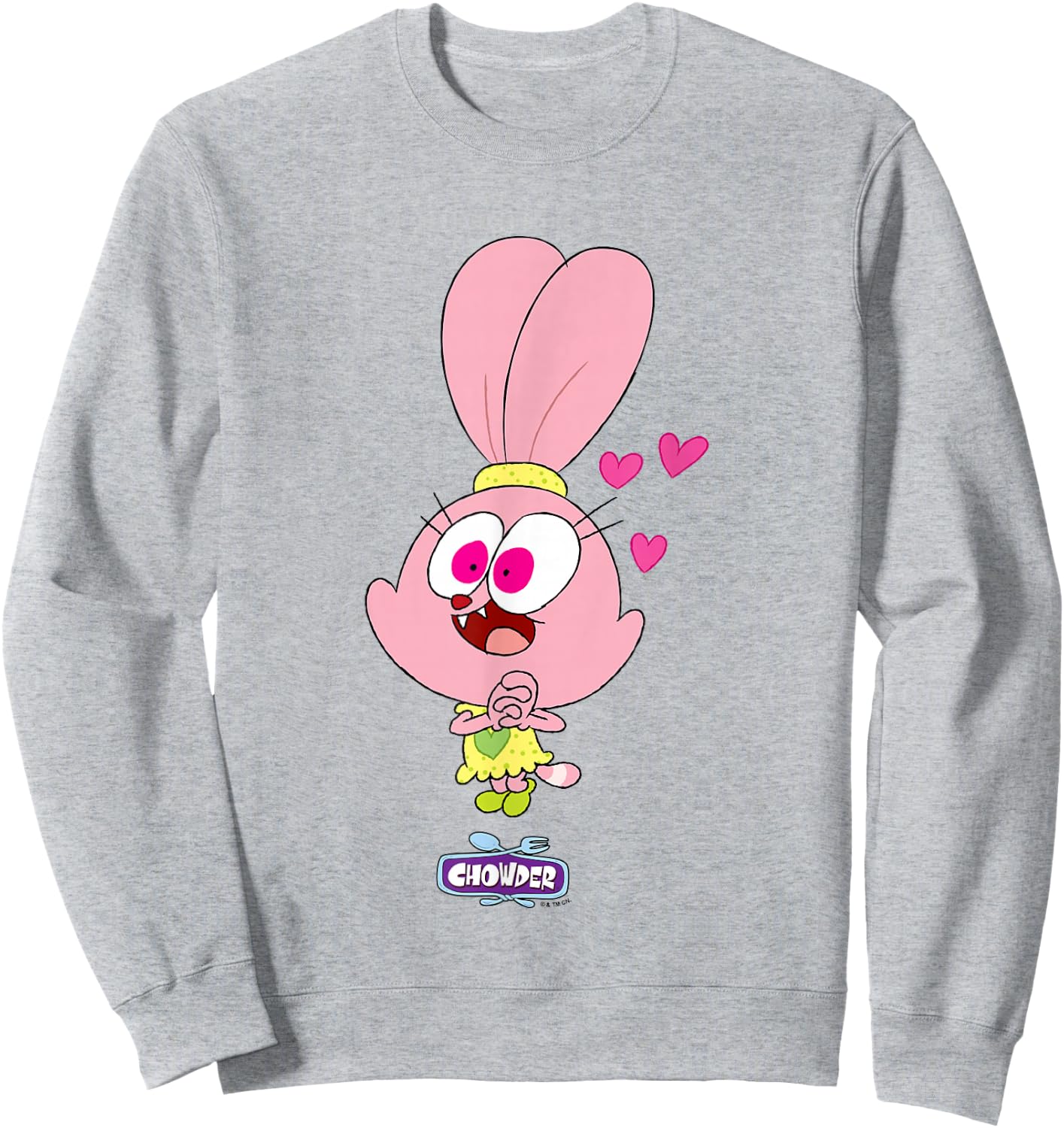 Chowder Valentine's Day Panini Watching Chowder Run Away Sweatshirt - Sweatshirt | Ash