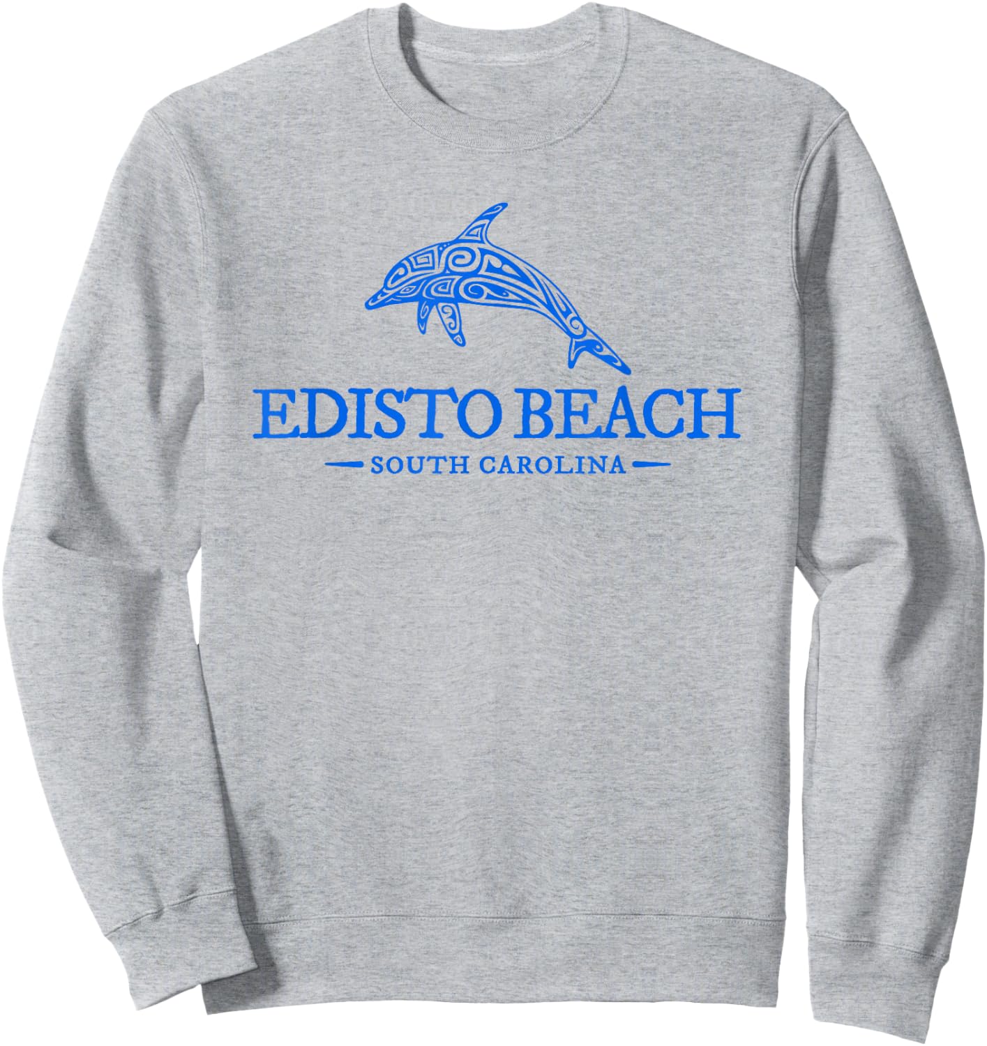 Edisto Beach South Carolina Dolphin Women Beach Sweatshirt - Sweatshirt | Ash
