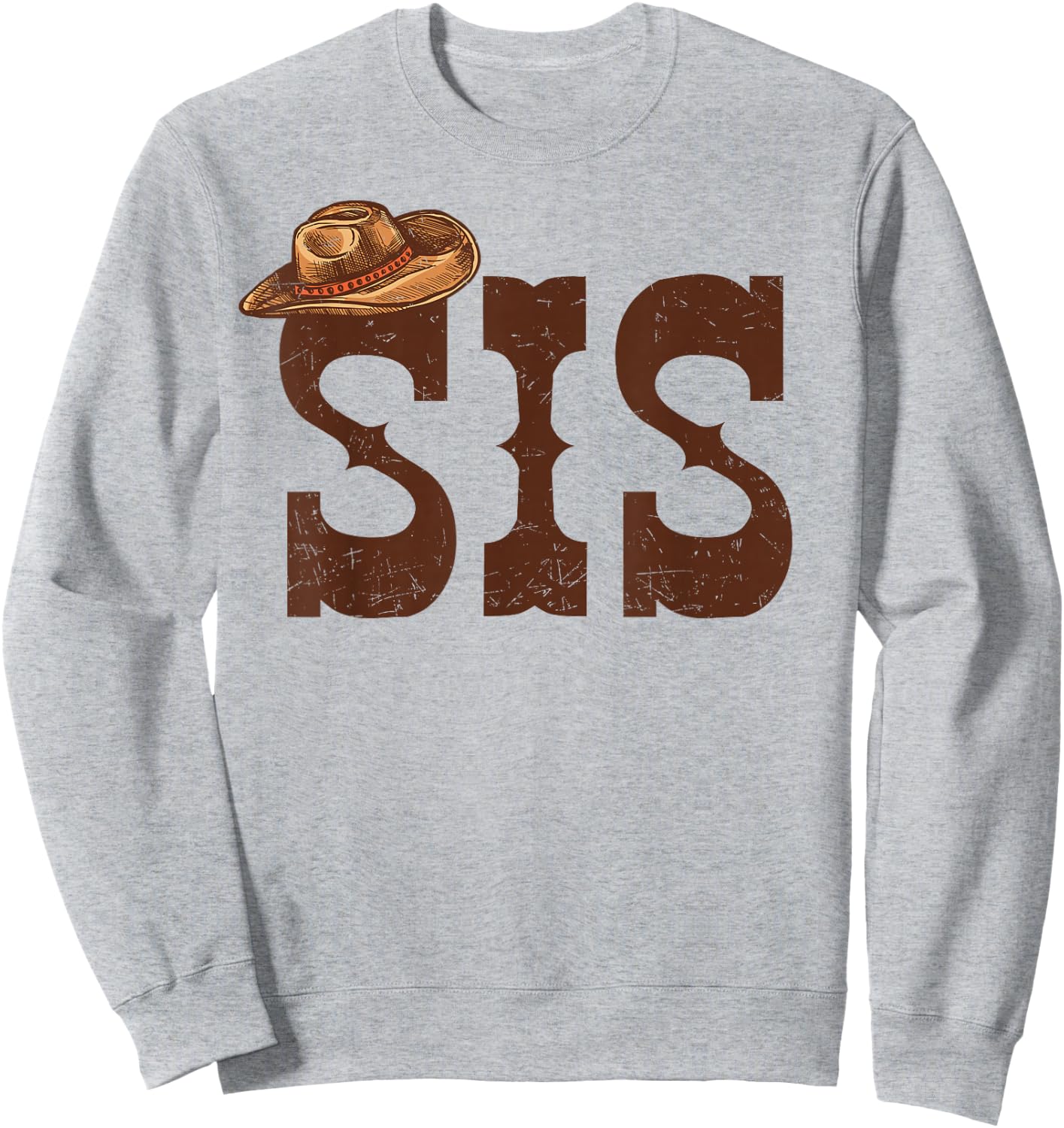 Sis Sister Western Family Matching Birthday Cowboy Cowgirl Sweatshirt - Sweatshirt | Ash