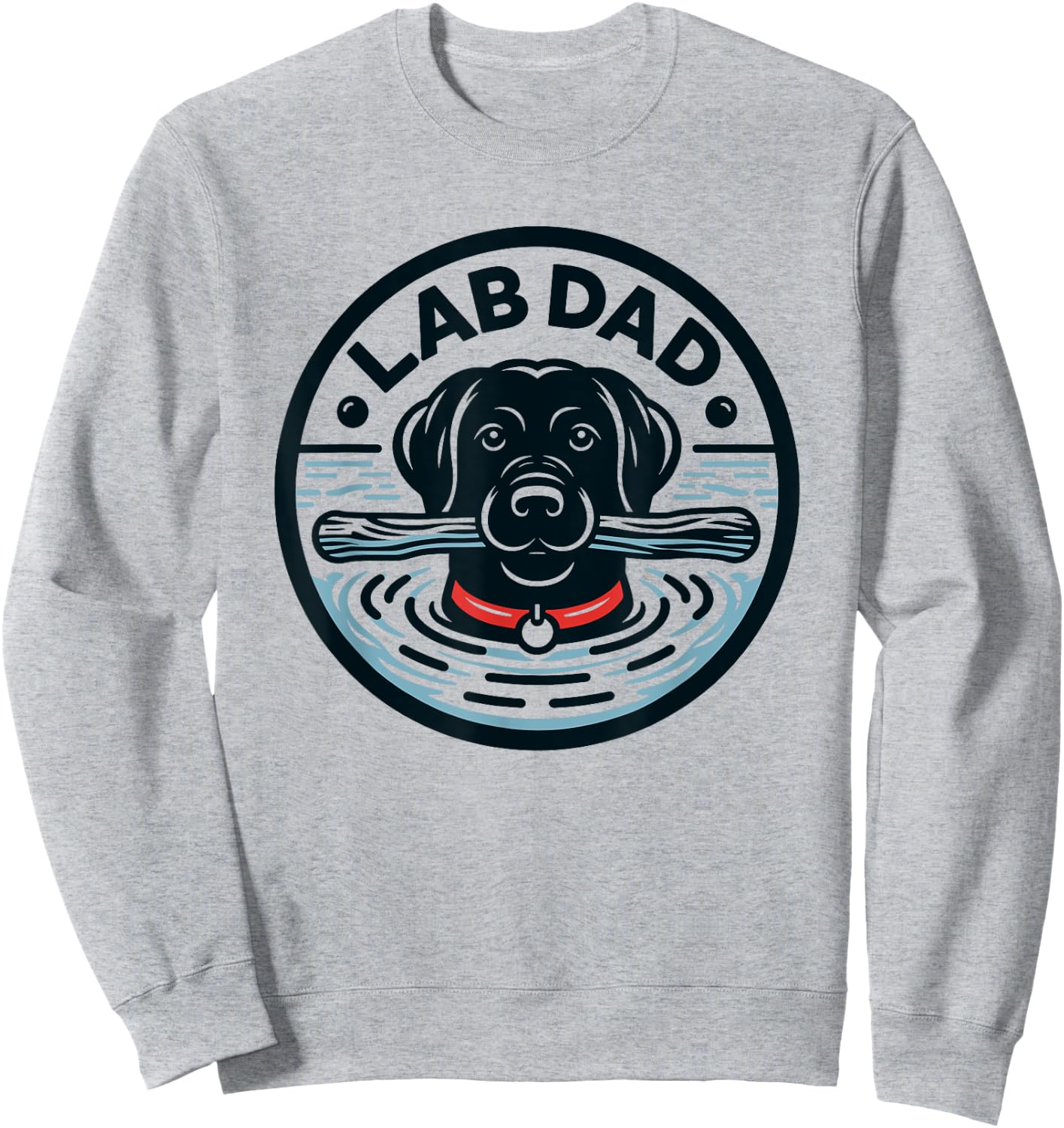 Lab Dad | Labrador Retriever Dad Sweatshirt - Sweatshirt | Ash