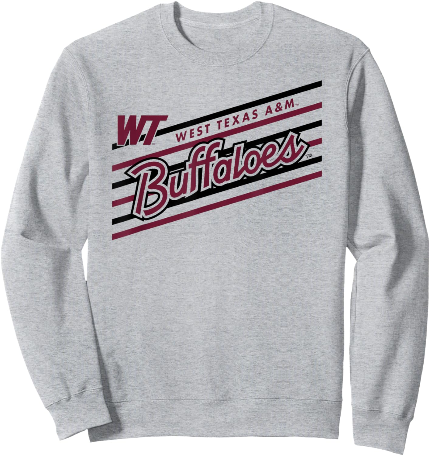 West Texas A&M Buffaloes Retro Performer White Sweatshirt - Sweatshirt | Ash