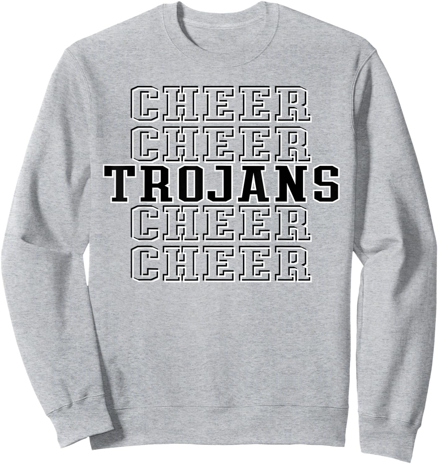 Trojans Cheer Squad Cheerleader Cheer Mom Sports Game Day Sweatshirt - Sweatshirt | Ash