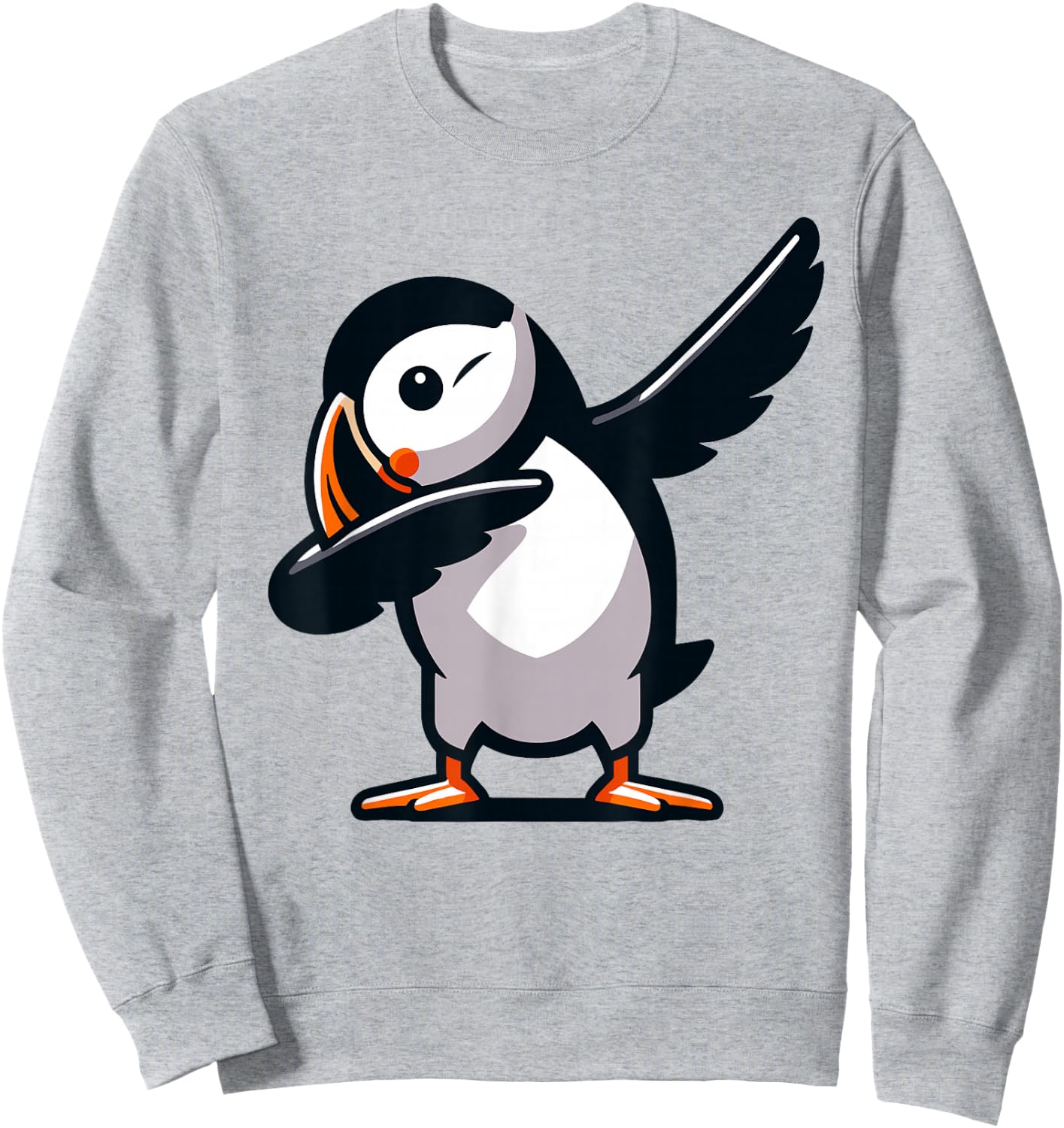 Puffin | Puffin Bird, For Kids & Cute Dabbing Puffin Sweatshirt - Sweatshirt | Ash