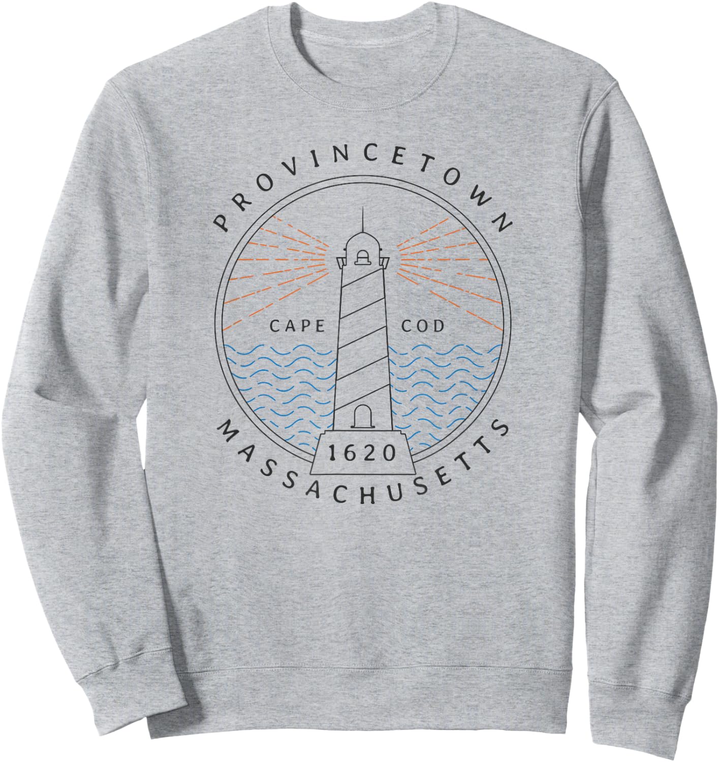 Cape Cod Shirt Provincetown MA Lighthouse Travel Souvenir Sweatshirt - Sweatshirt | Ash
