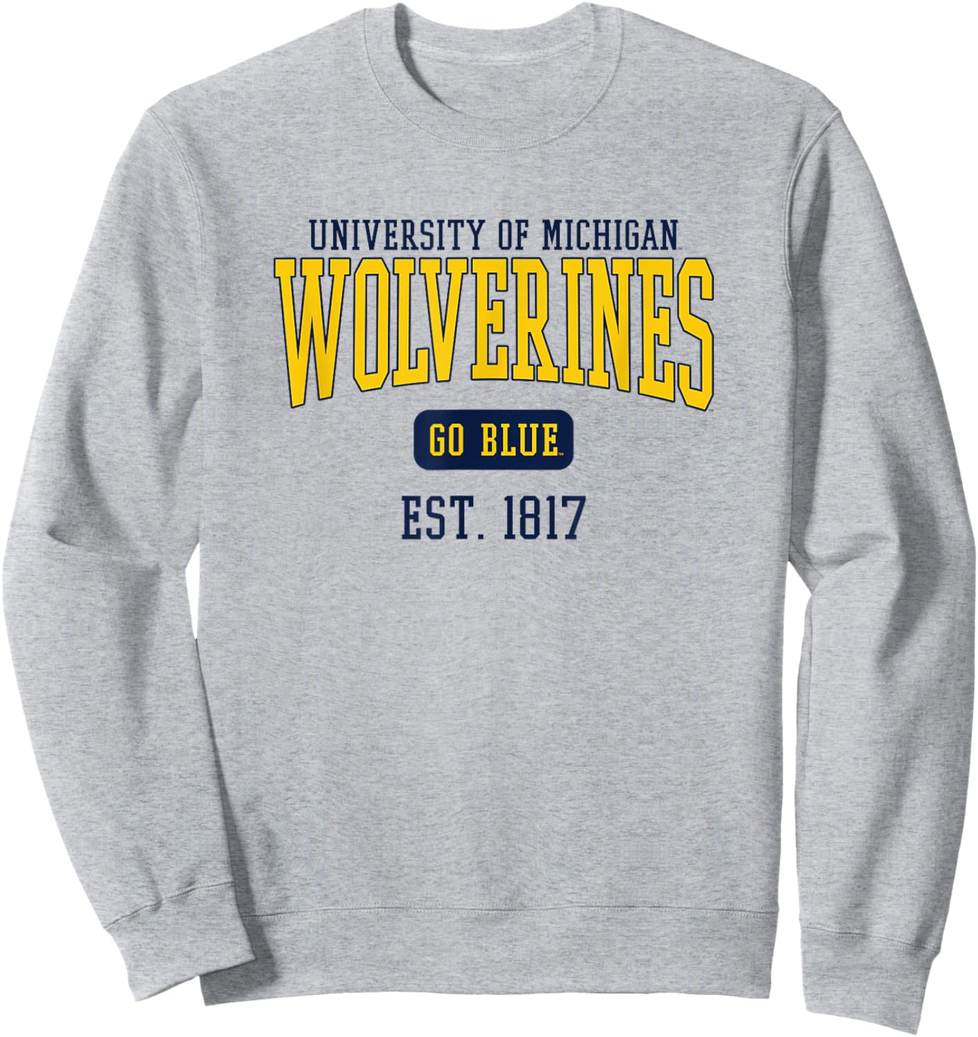 University of Michigan Wolverines U of M Est. Date Sweatshirt - Sweatshirt | Ash