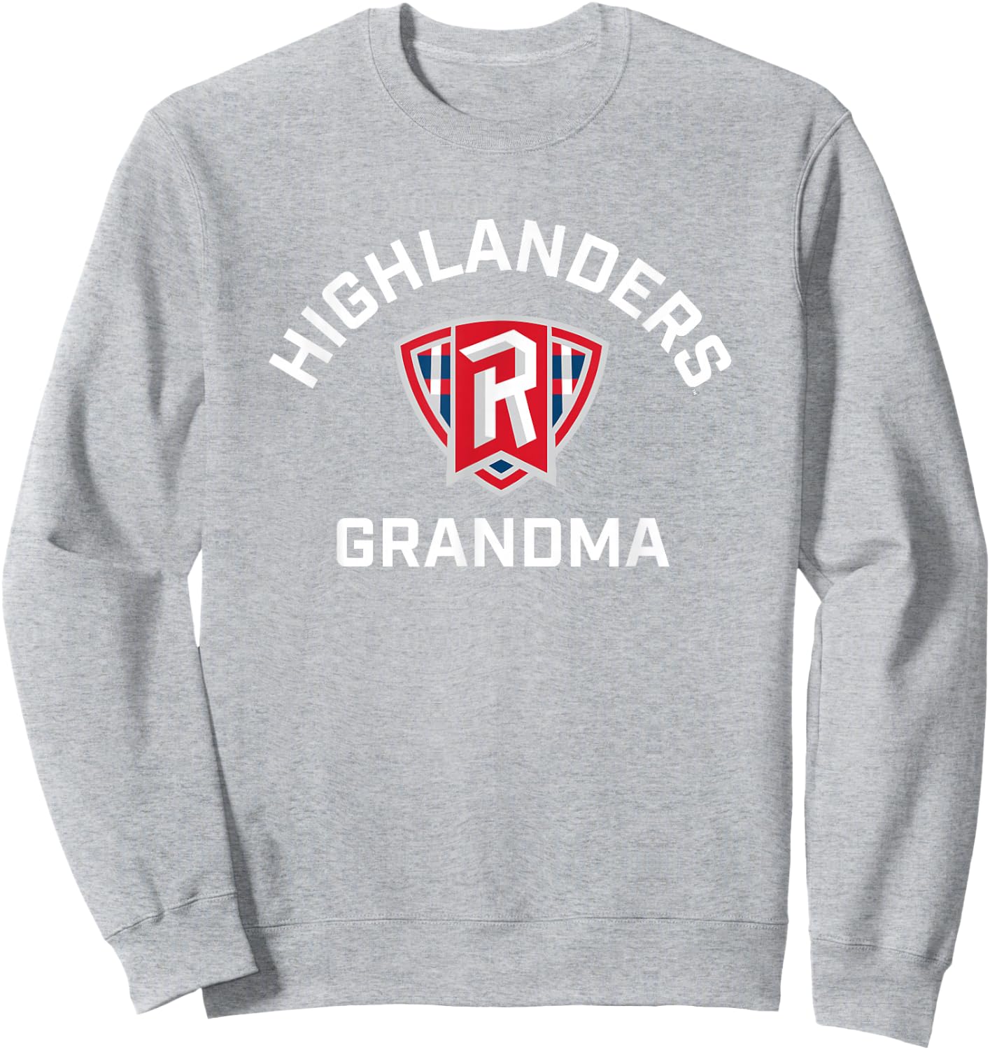 Radford University Highlanders Arched Grandma Sweatshirt - Sweatshirt | Ash