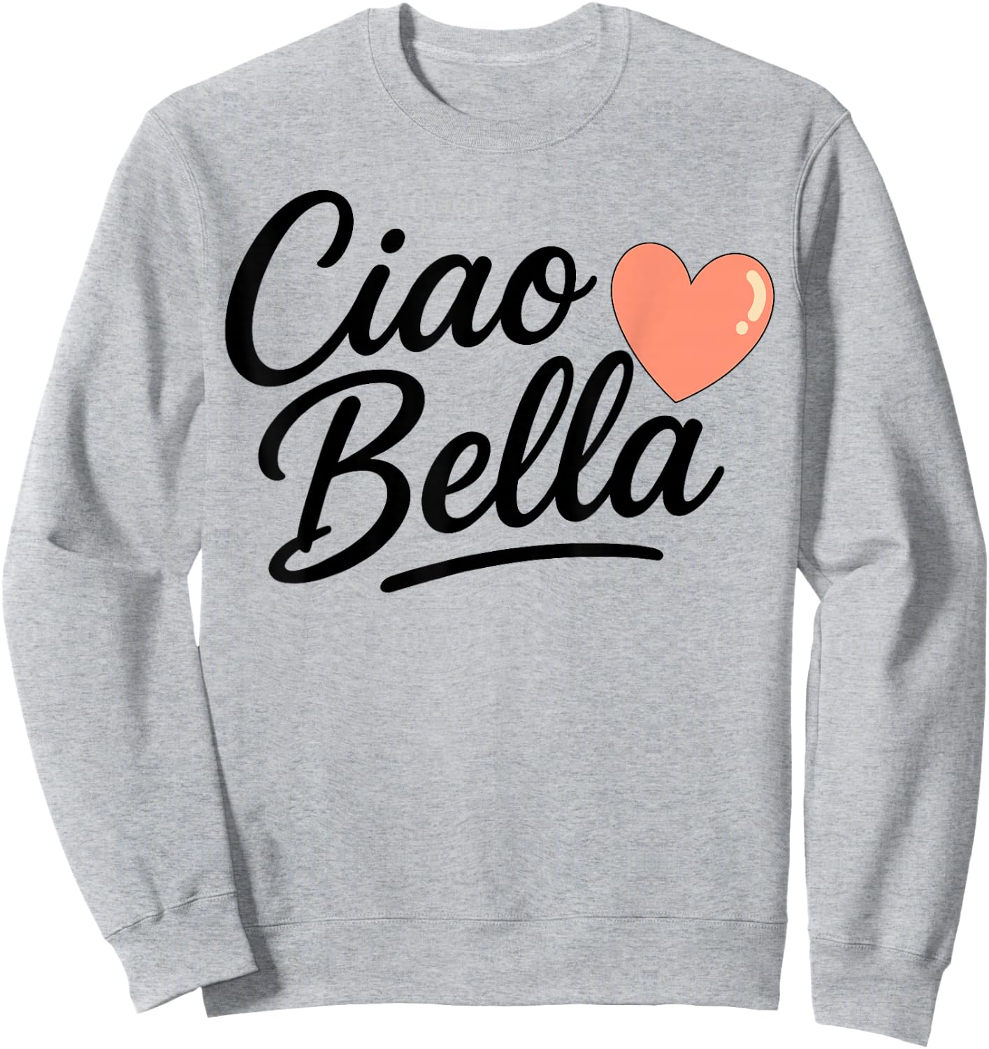 Ciao Bella Heart Retro Look Sweatshirt - Sweatshirt | Ash