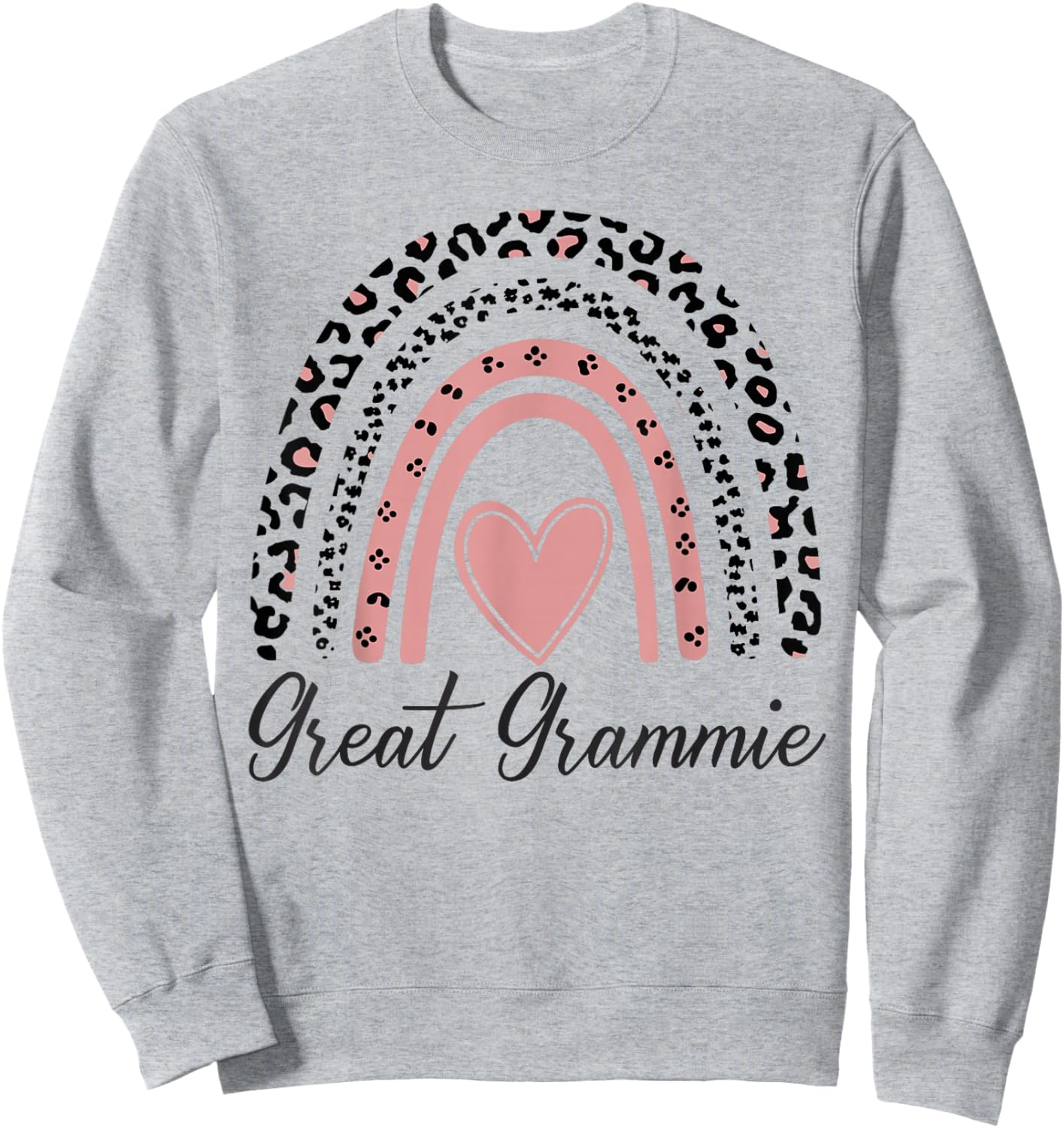 Great Grammie Leopard Rainbow Funny Great Grammie Sweatshirt - Sweatshirt | Ash