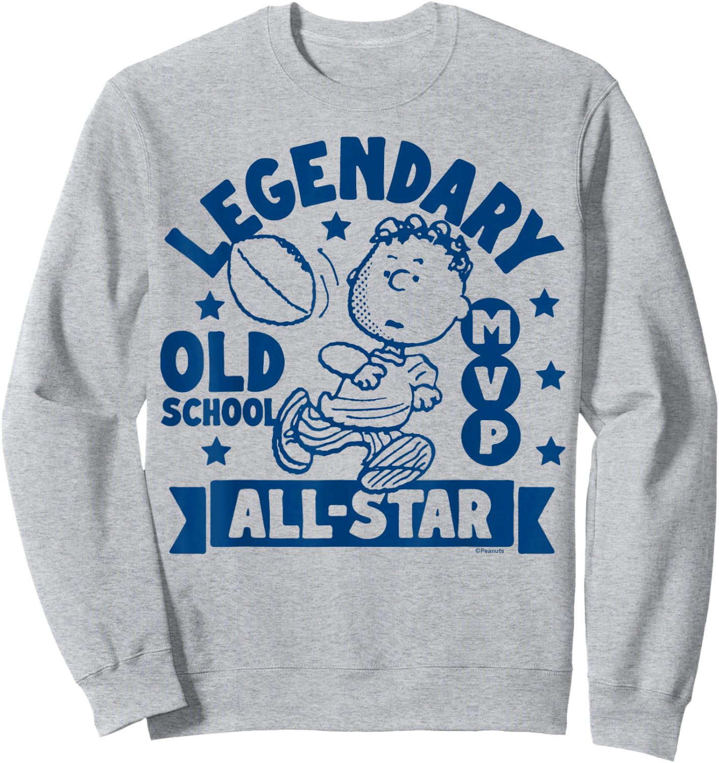 Peanuts - The Legendary All-Star MVP by Franklin Football Sweatshirt - Sweatshirt | Ash