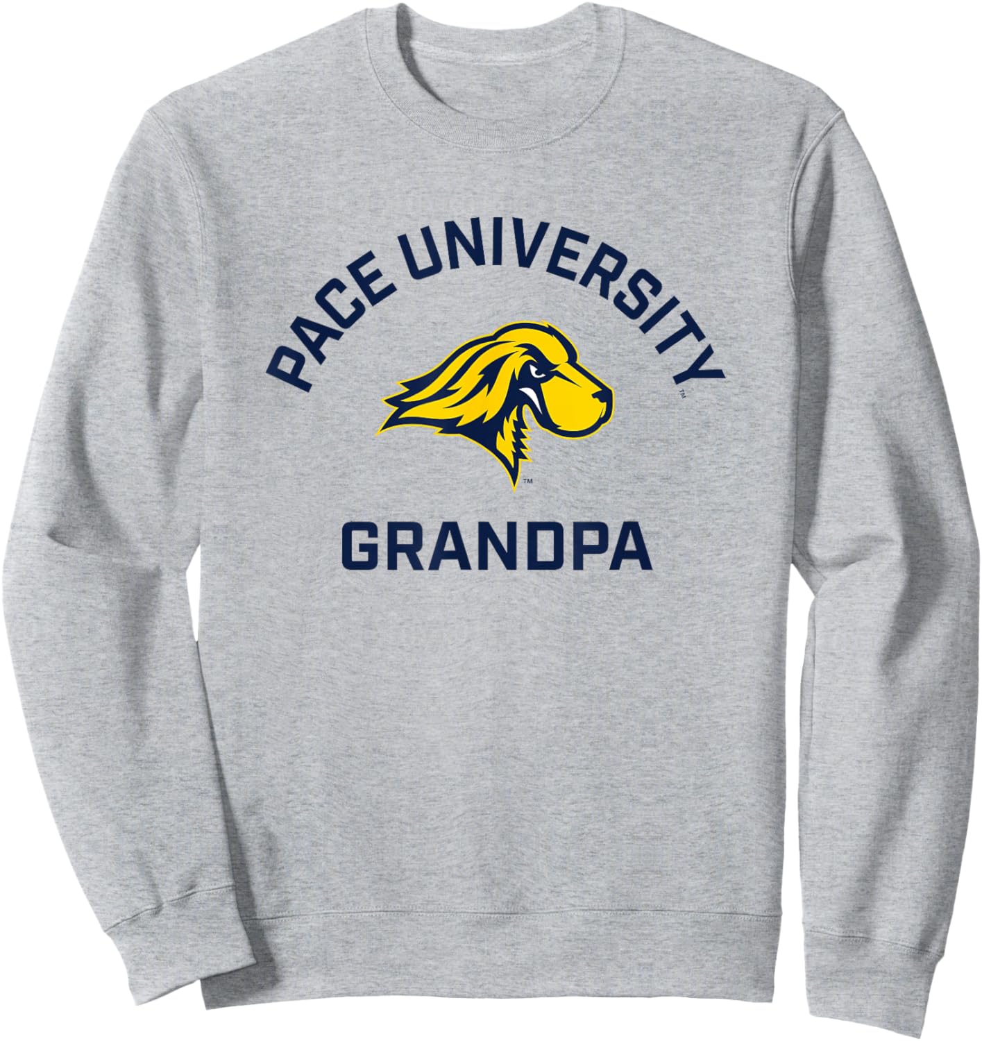 Pace University Setters Arched Grandpa Sweatshirt - Sweatshirt | Ash