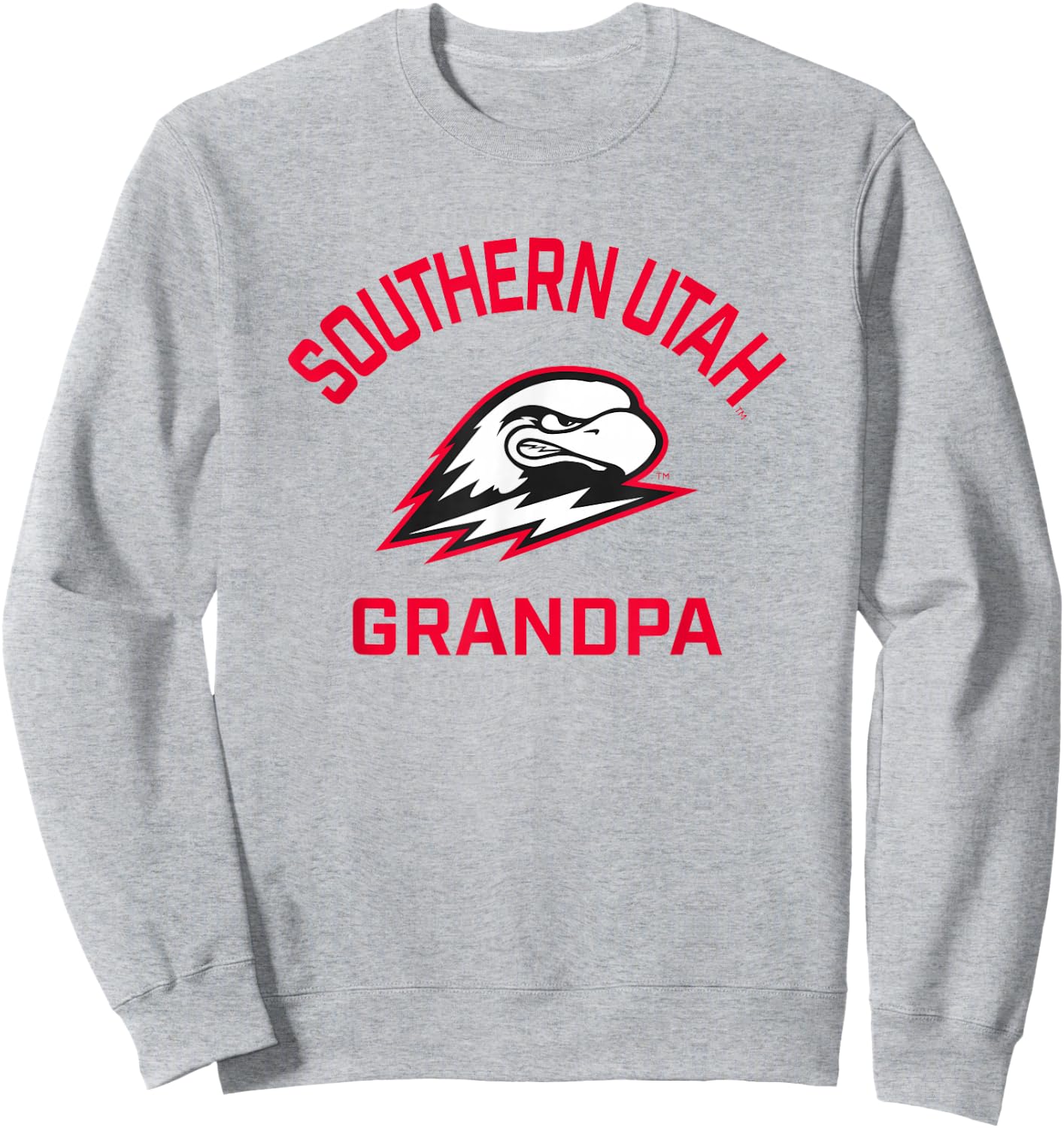Southern Utah University Thunderbirds Arched Grandpa Sweatshirt - Sweatshirt | Ash