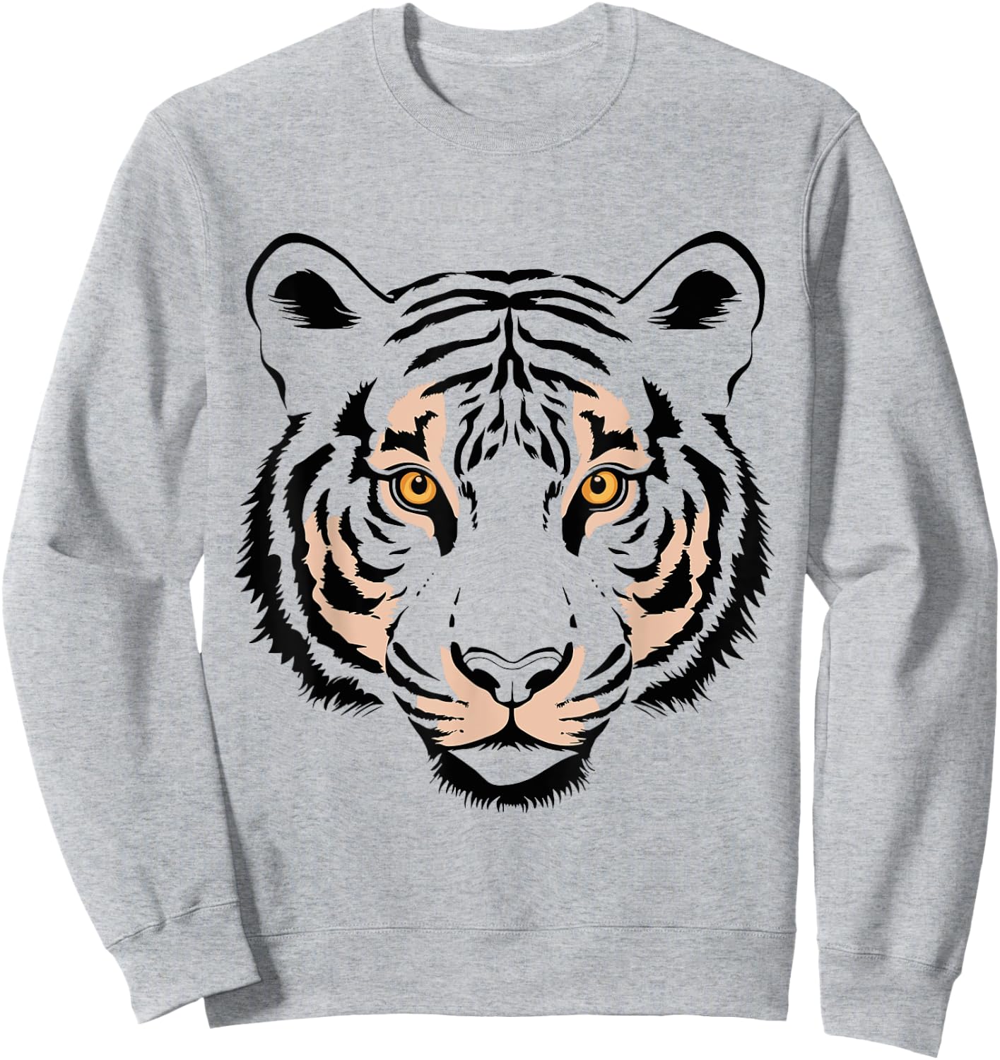 Orange Tiger Face Wild Animal Women Men Kids Tiger Head Sweatshirt - Sweatshirt | Ash