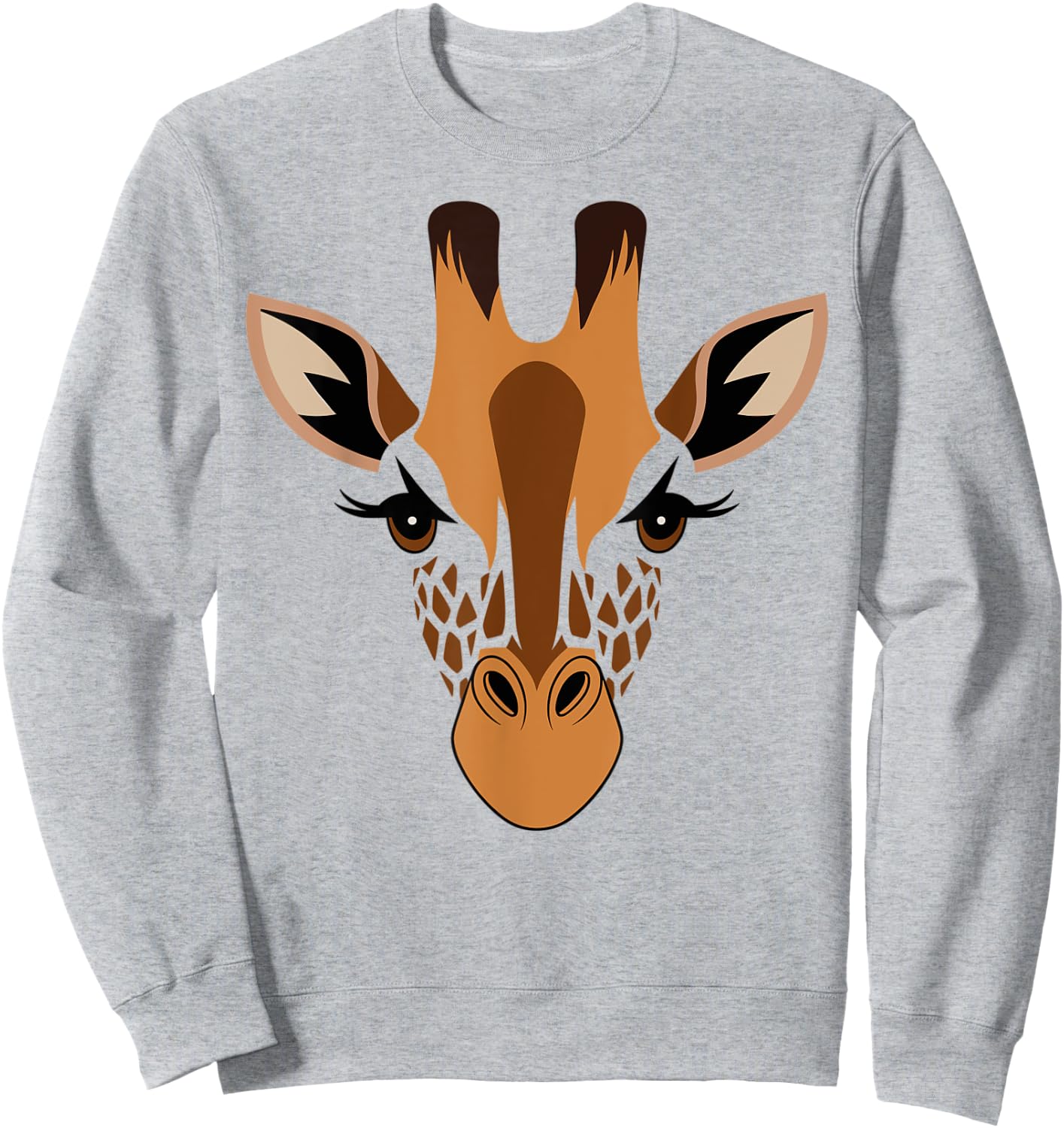 Halloween Giraffe Face Costume Kids Cute Themed Sweatshirt - Sweatshirt | Ash